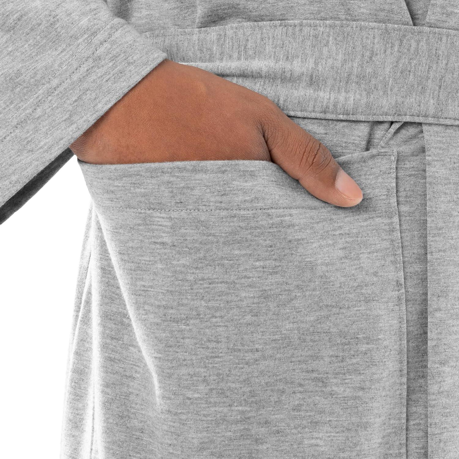 Bata de terciopelo IZOD para hombres - Gris Claro Melange