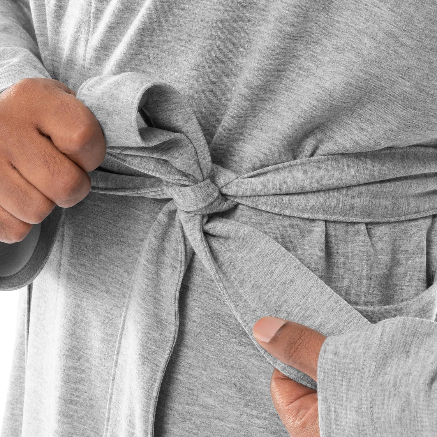 Bata de terciopelo IZOD para hombres - Gris Claro Melange