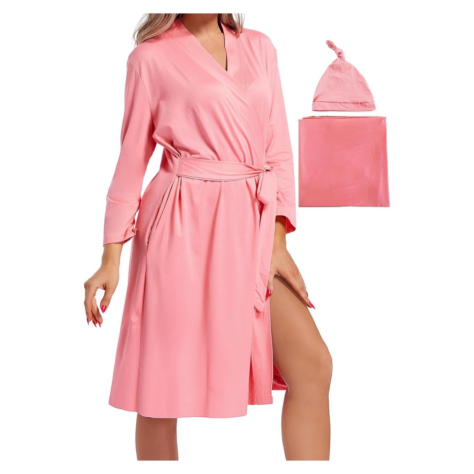 Bata de Maternidad SUFEINI Grande con Manta y Sombrero