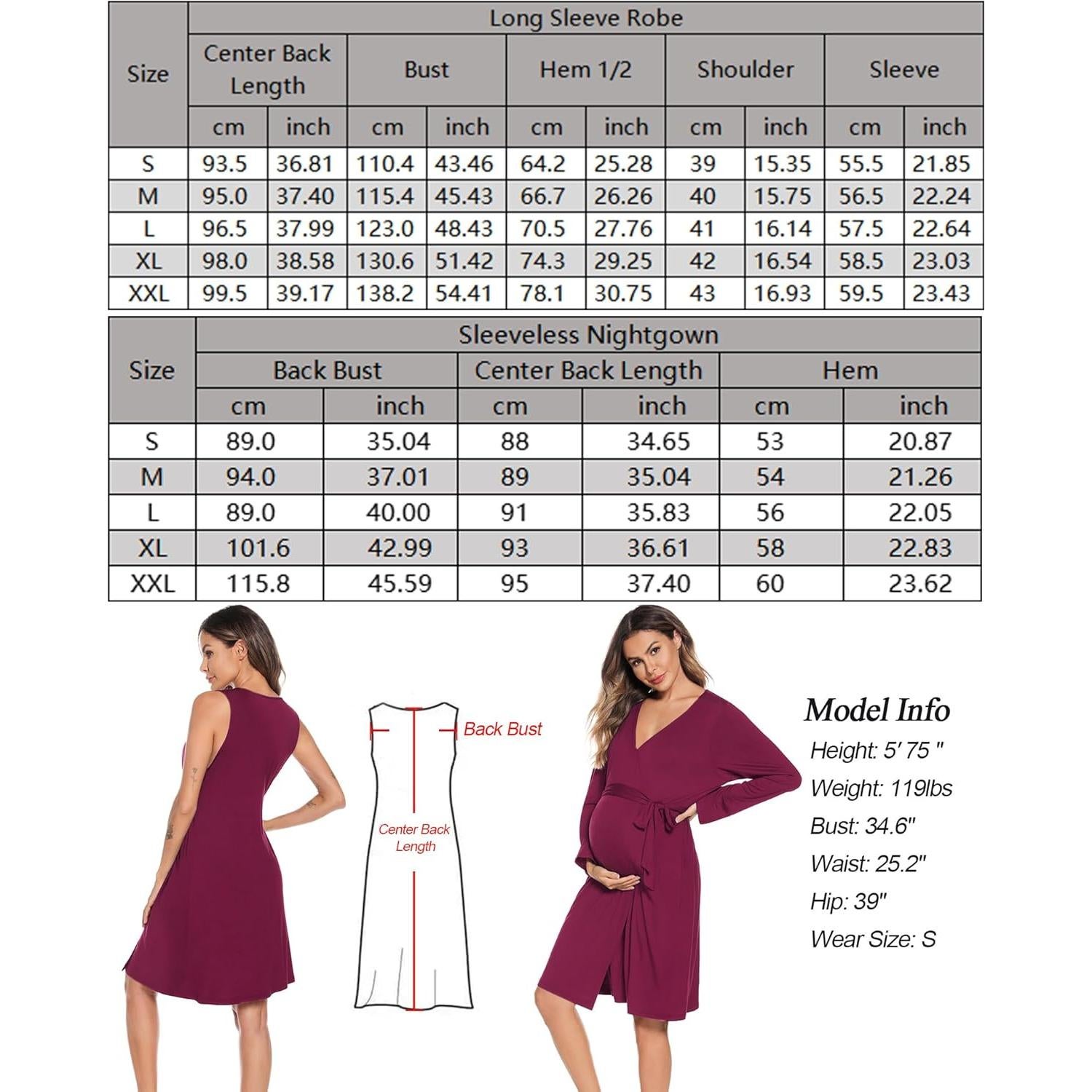 Conjunto de Bata y Vestido de Lactancia SWOMOG para Mujeres