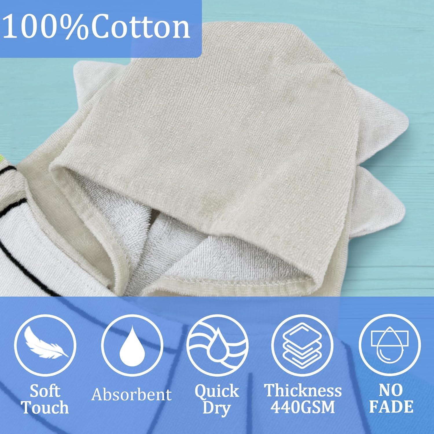 Toalla Poncho con Capucha VOOVA & MOVAS 56x56cm Dino 100% Algodón