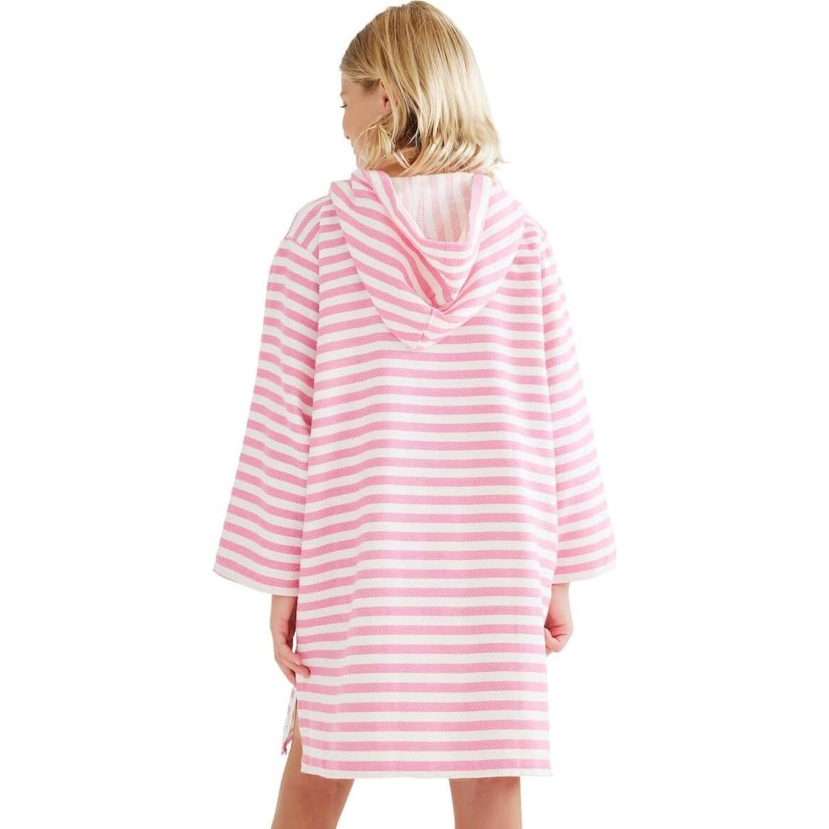 Toalla de Playa con Capucha SAMMIMIS para Niños - Rosa/Blanco - XS