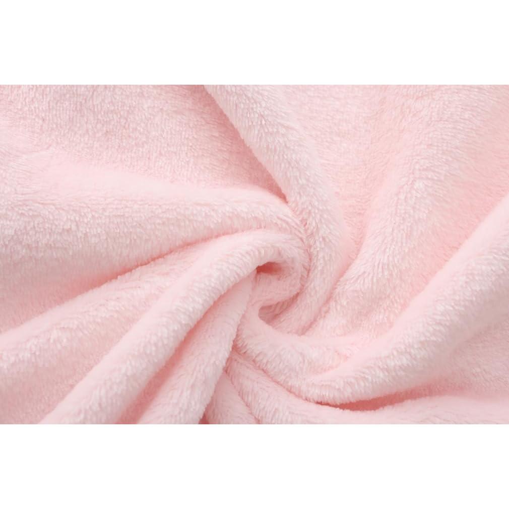 Bata de Felpa para Niños Rosa Bebé 3-4T con Capucha