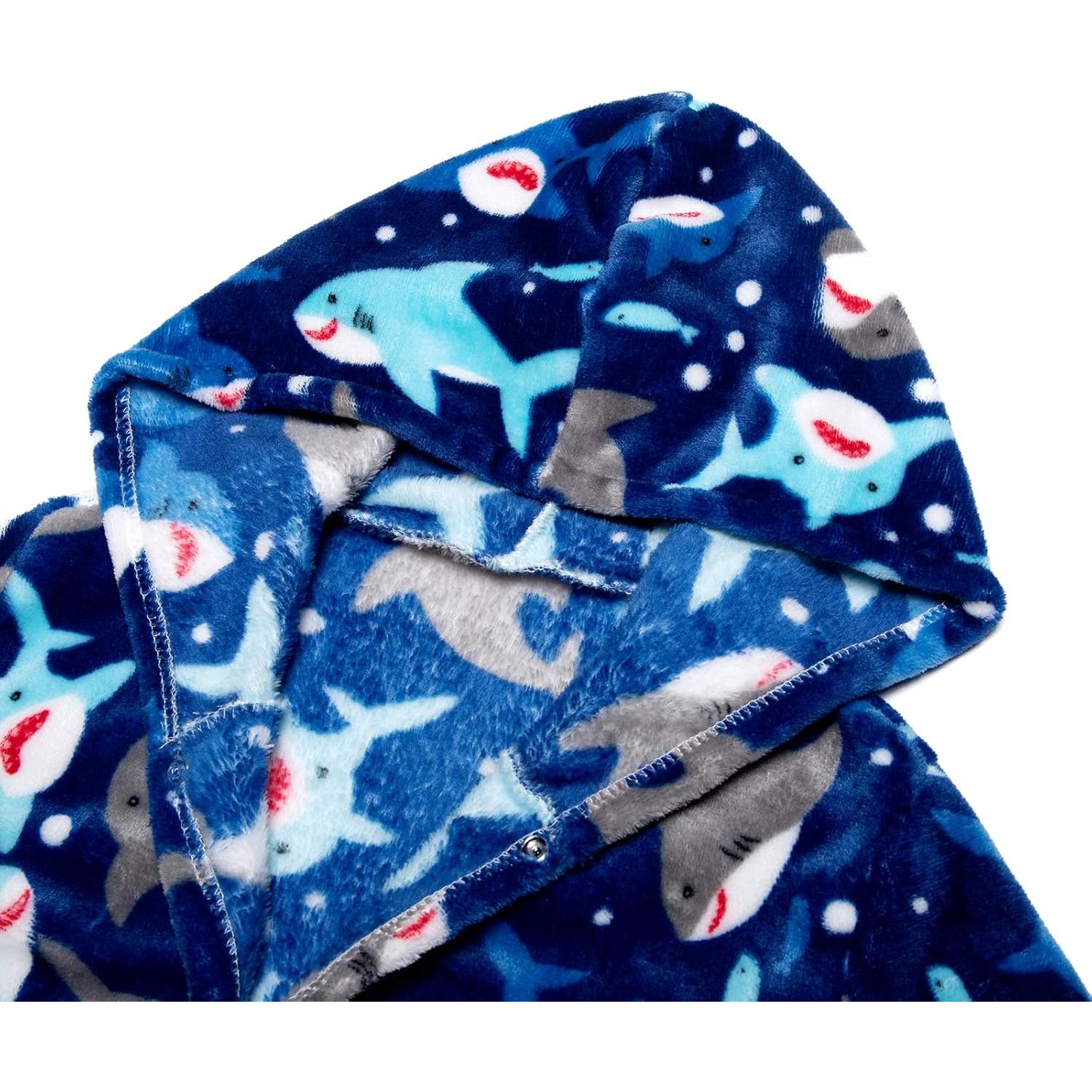 Bata de Baño para Niñas con Capucha Cartoon Dinosaurio 2-3T