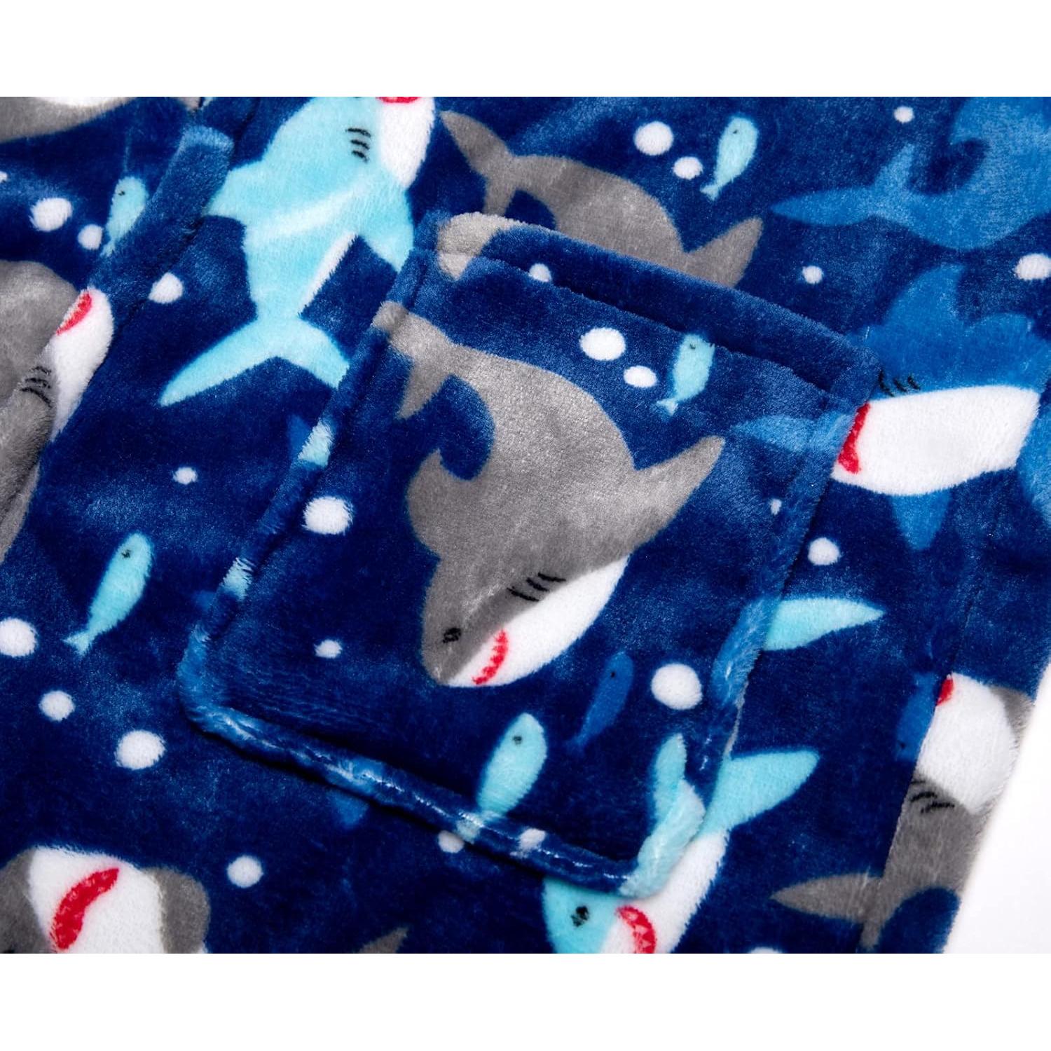 Bata de Baño para Niñas con Capucha Cartoon Dinosaurio 2-3T