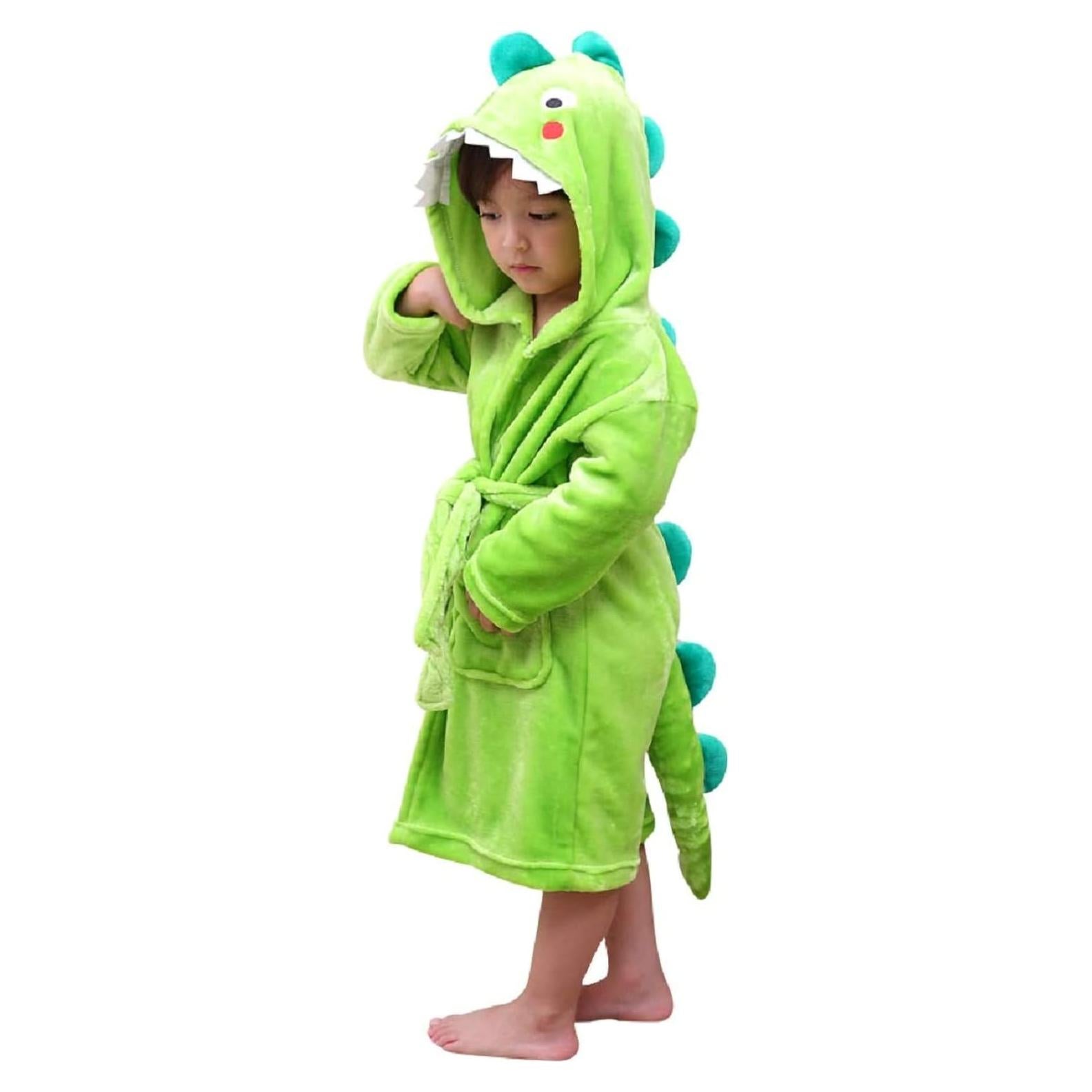 Bata de Baño con Capucha LOLANTA para Niños 2-8 Años Verde