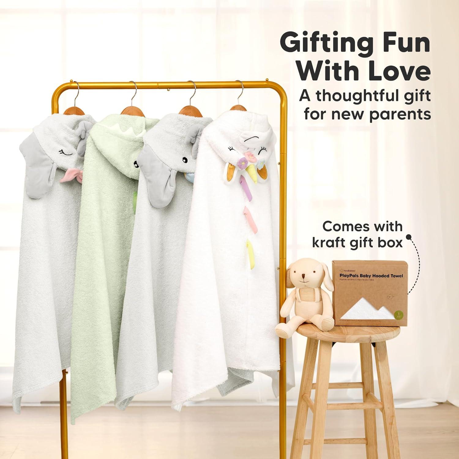 Toalla con Capucha KeaBabies 100% Algodón Grande Unicornio