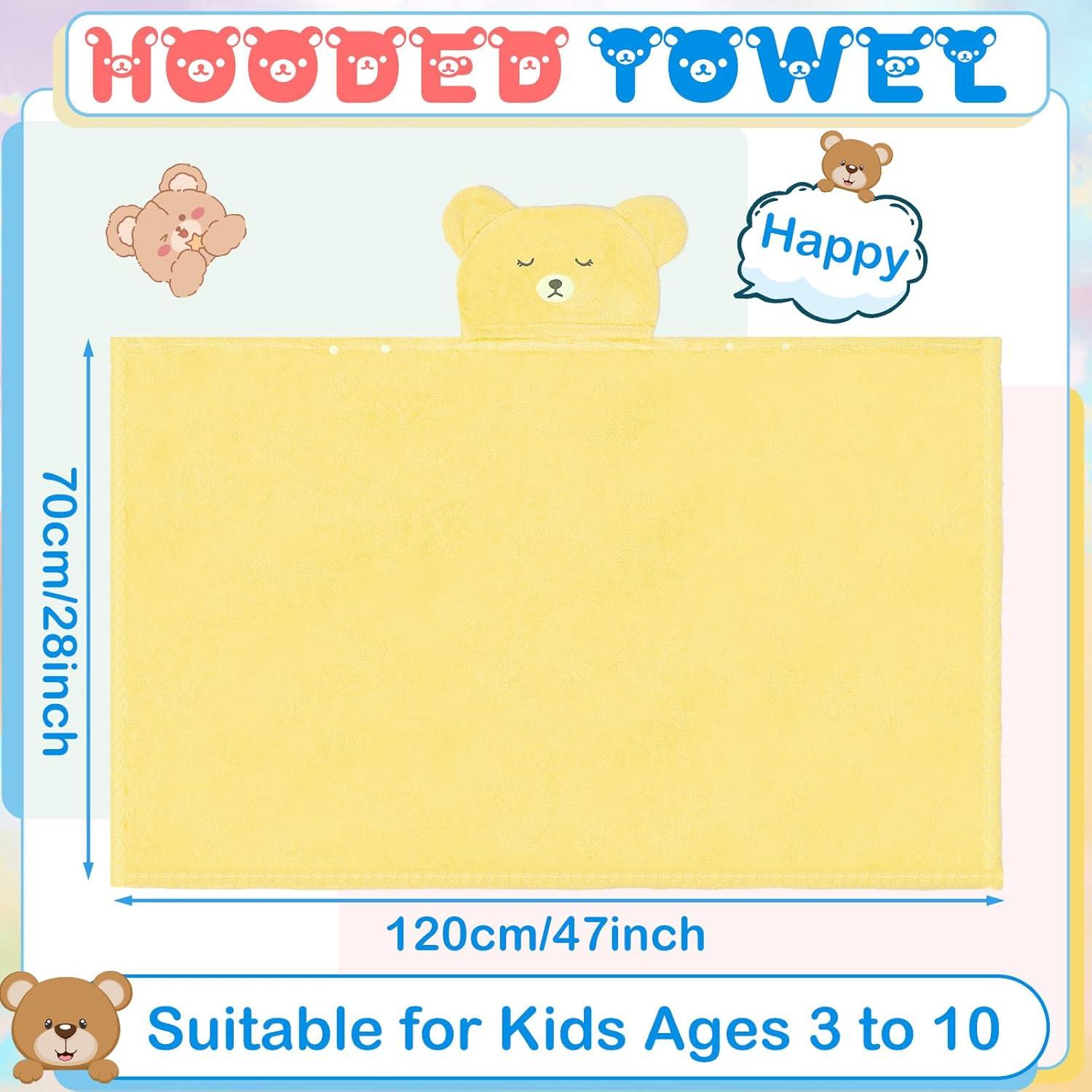 Toallas de Baño con Capucha Xtinmee 4 Piezas 71x119 cm