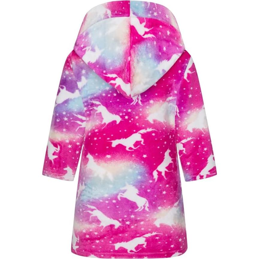 Bata de baño con capucha felpa unisex para niños 5-6 años