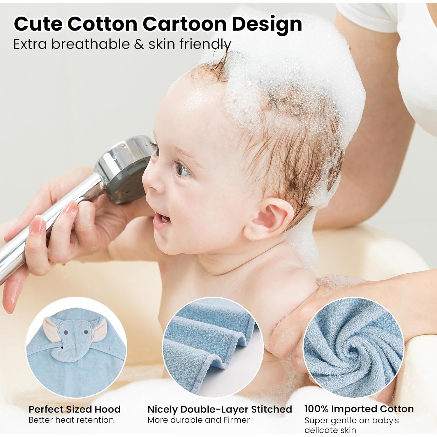 Toallas con Capucha para Bebé Softan 2 Pack Algodón 100%