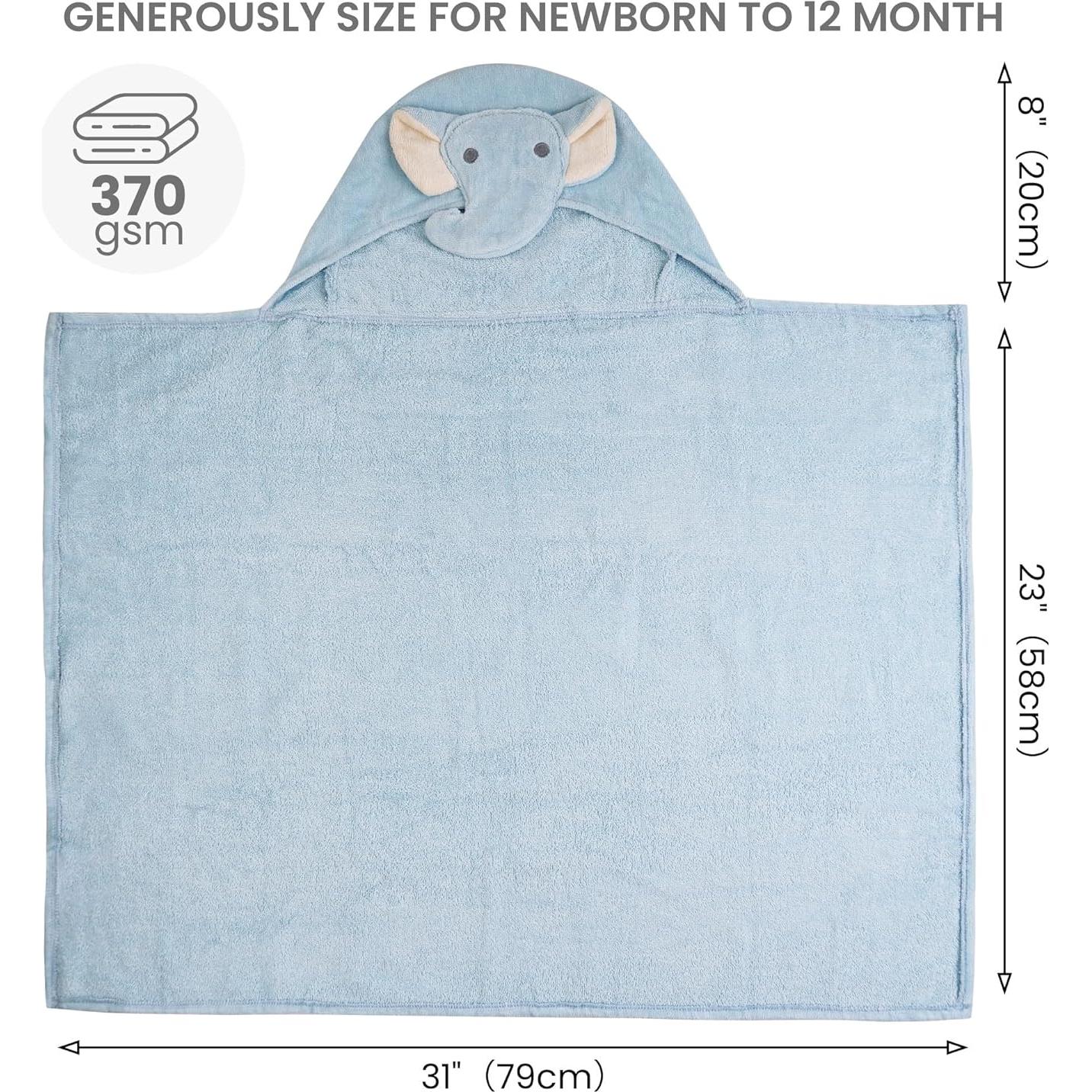 Toallas con Capucha para Bebé Softan 2 Pack Algodón 100%