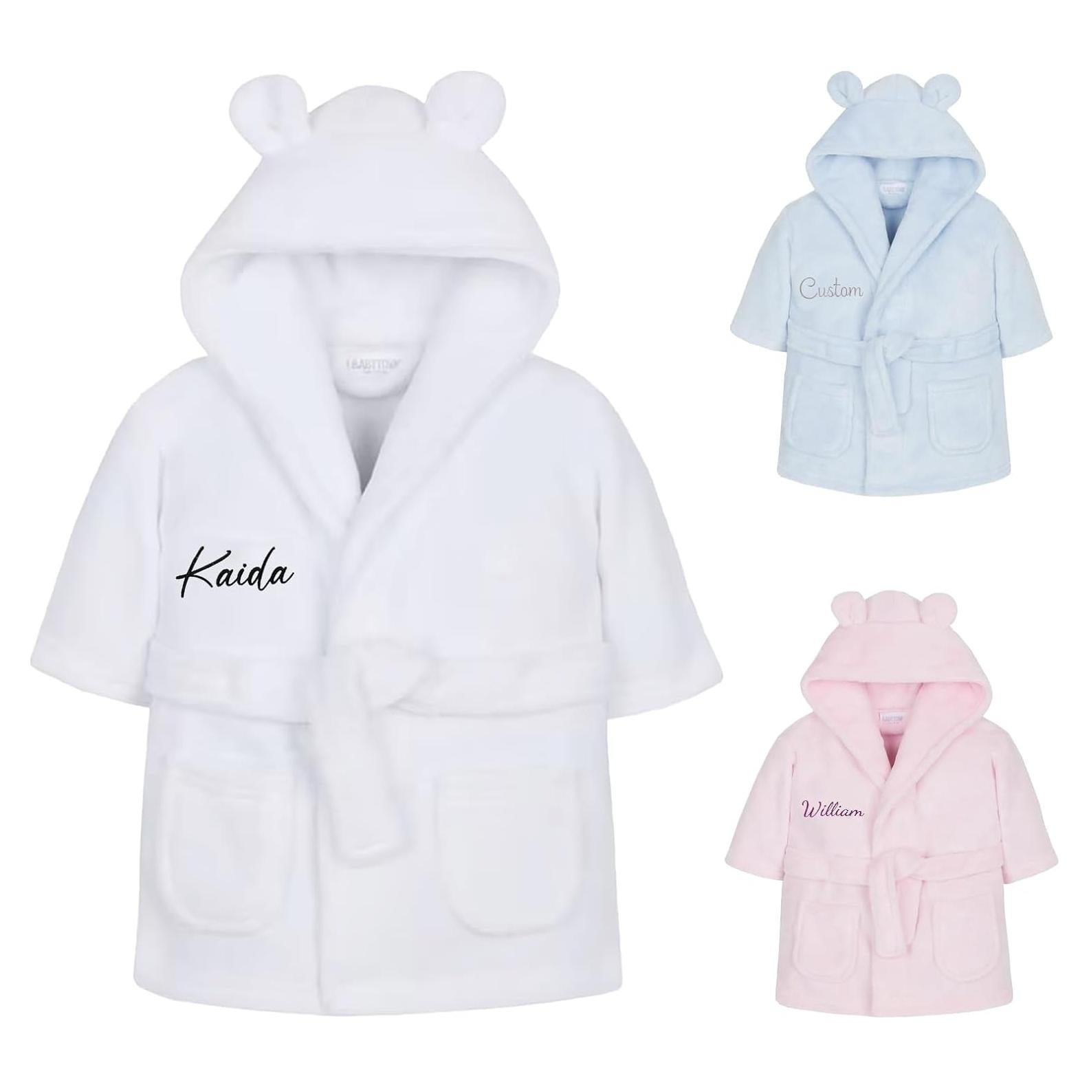 Bata de Franela Personalizada para Bebés y Niños BUGMKCS