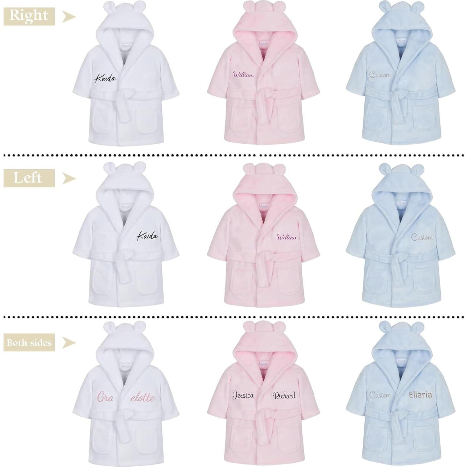 Bata de Franela Personalizada para Bebés y Niños BUGMKCS