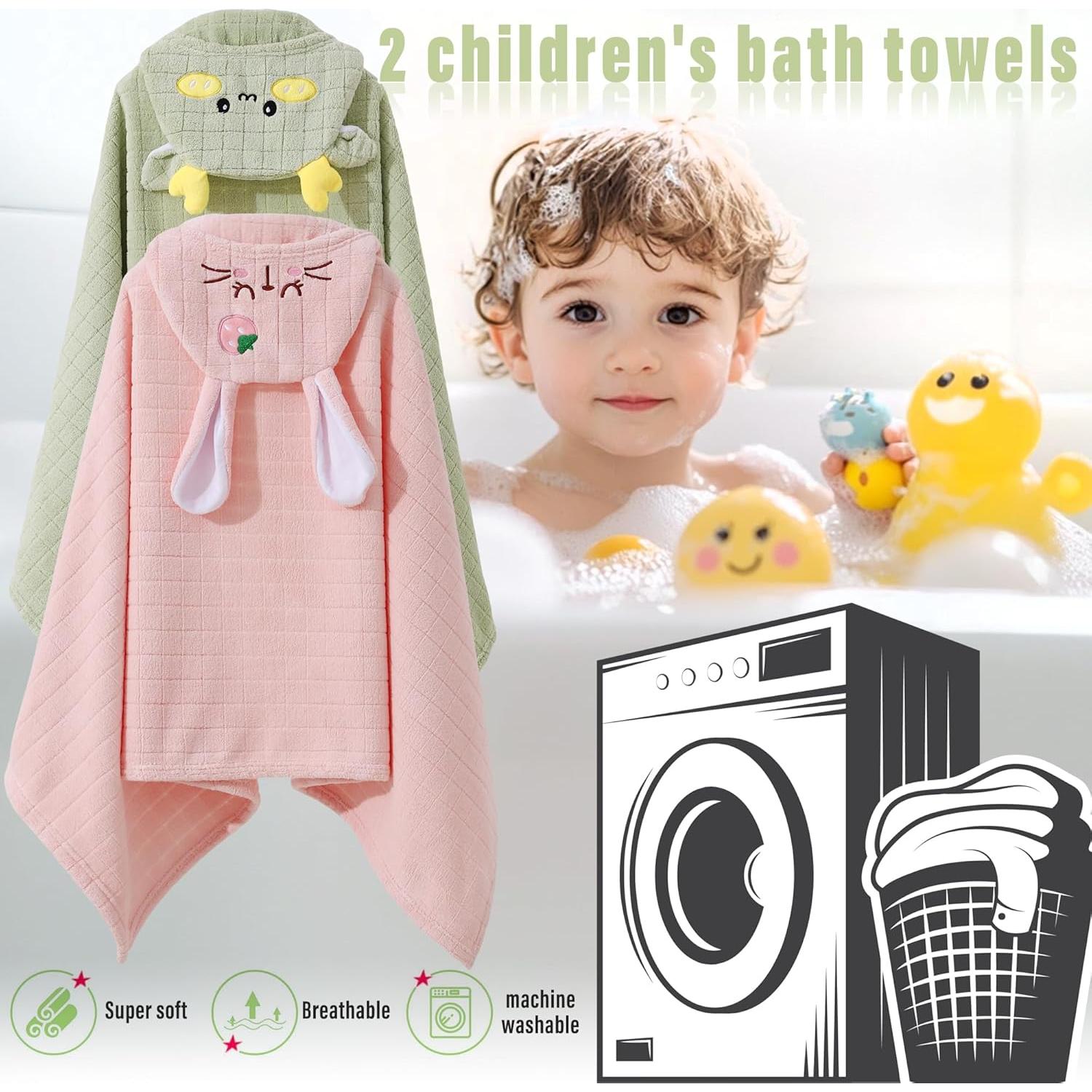 Juego de Toallas con Capucha Hushlibaby 70x140cm Animales