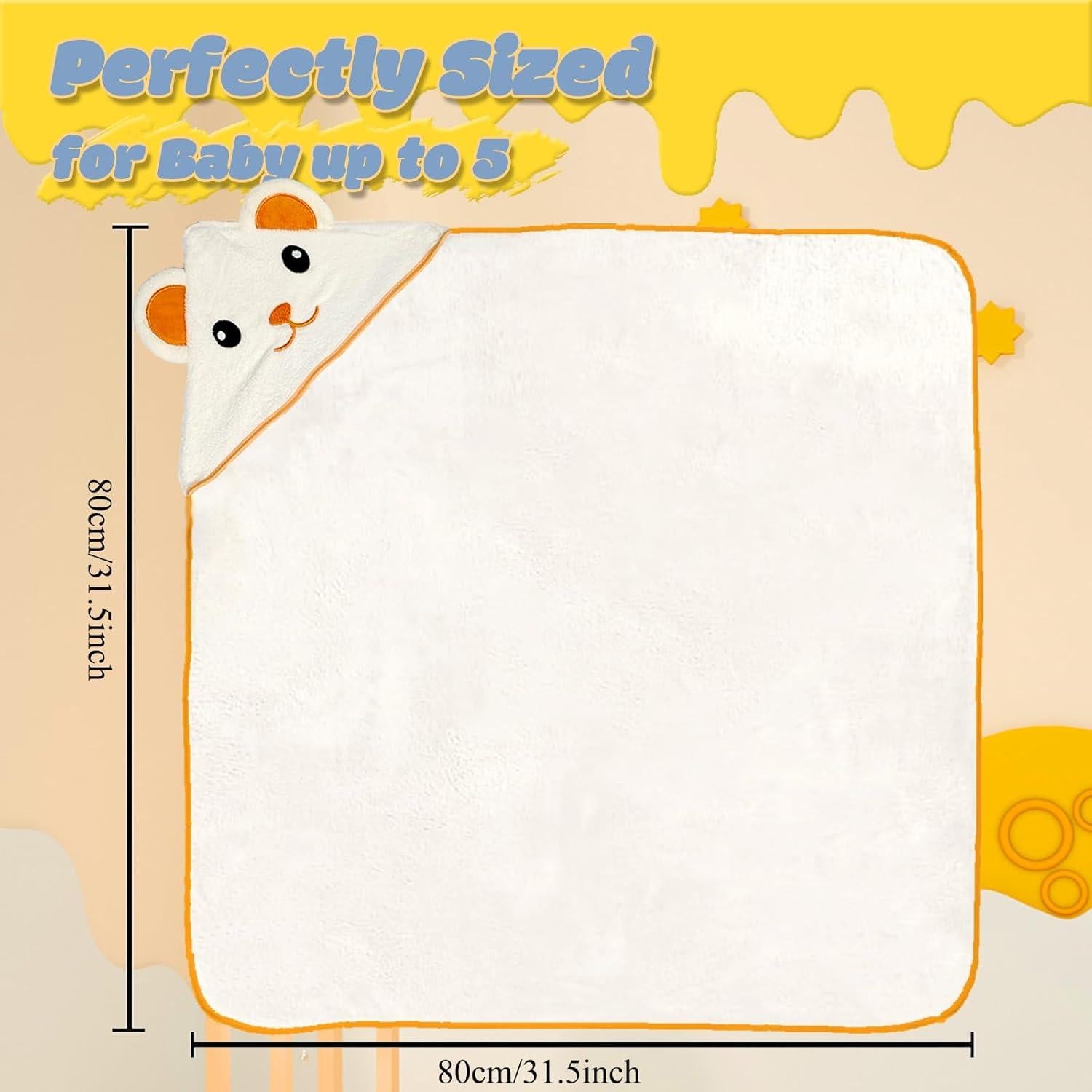 Toallas de Baño para Bebés etokdos con Capucha 80x80 cm 2 Pzas