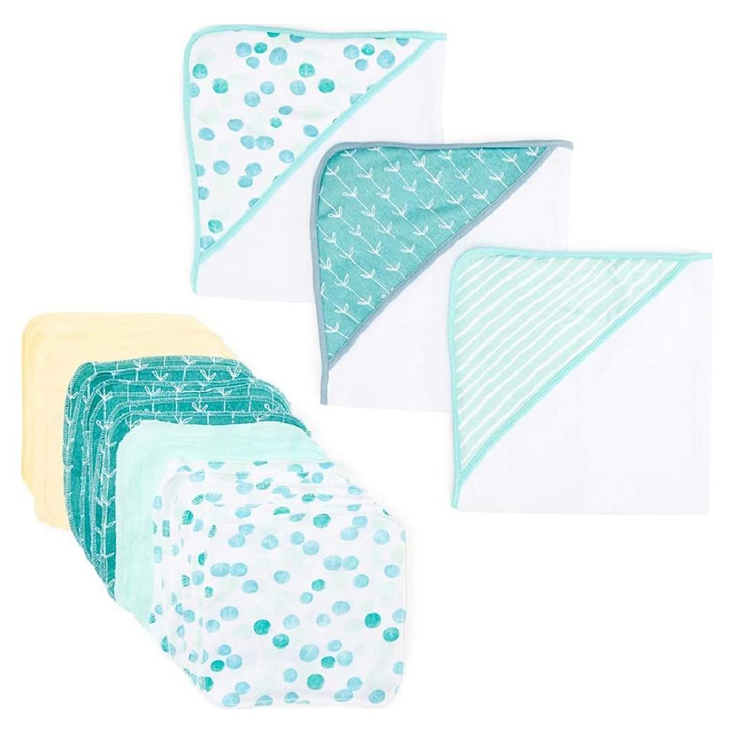 Juego de Toallas con Capucha y Paños de Baño Spasilk 23 Piezas