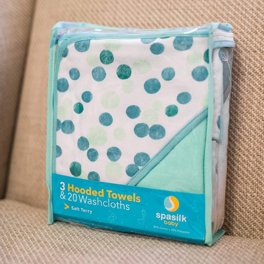 Juego de Toallas con Capucha y Paños de Baño Spasilk 23 Piezas