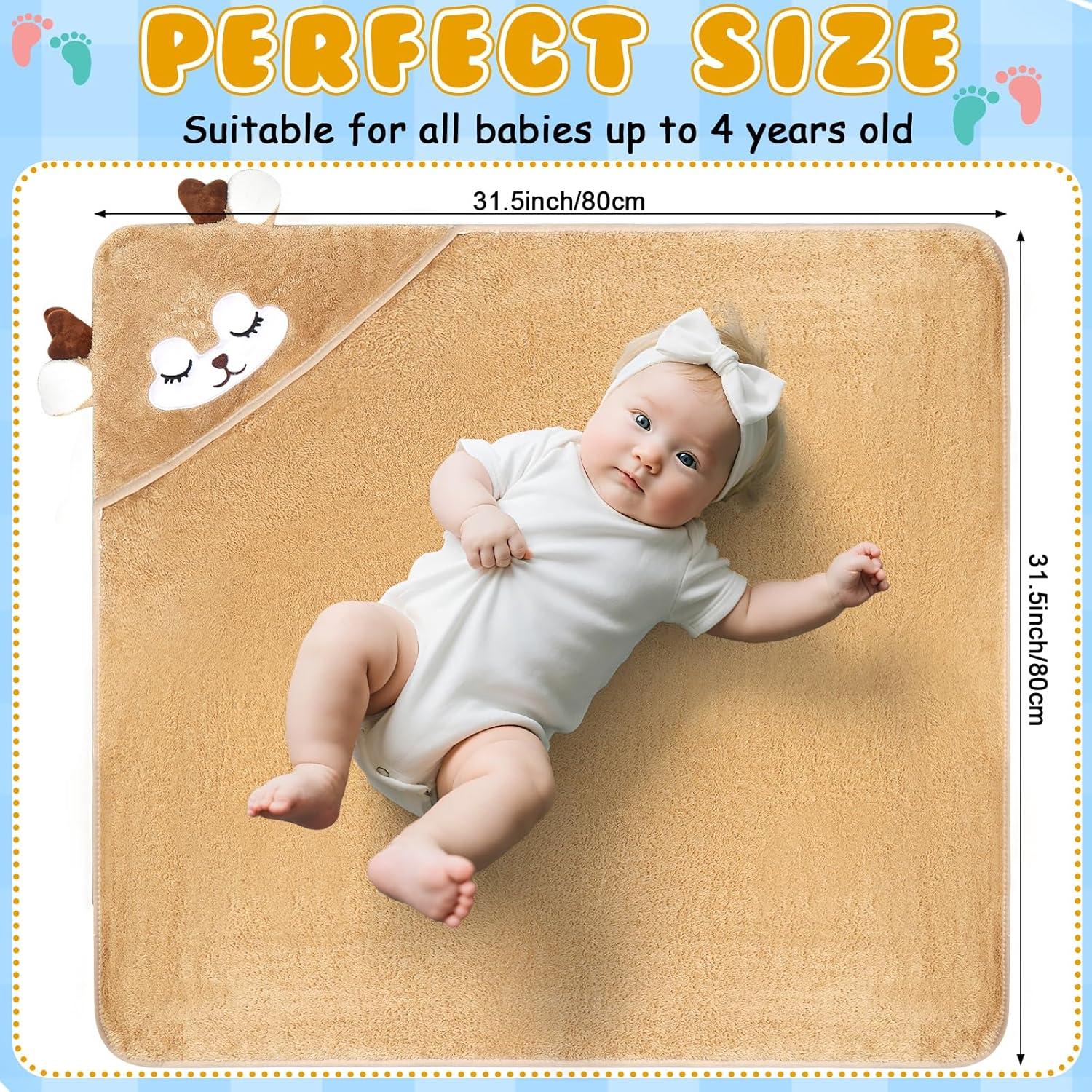 Paquete de 8 Toallas de Baño para Bebés VZZNN con Capucha