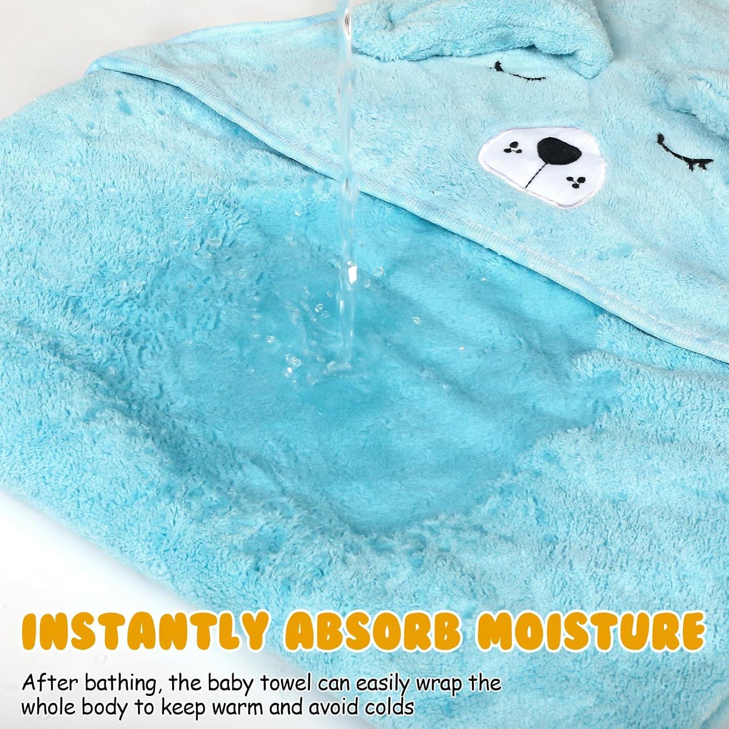 Paquete de 8 Toallas de Baño para Bebés VZZNN con Capucha