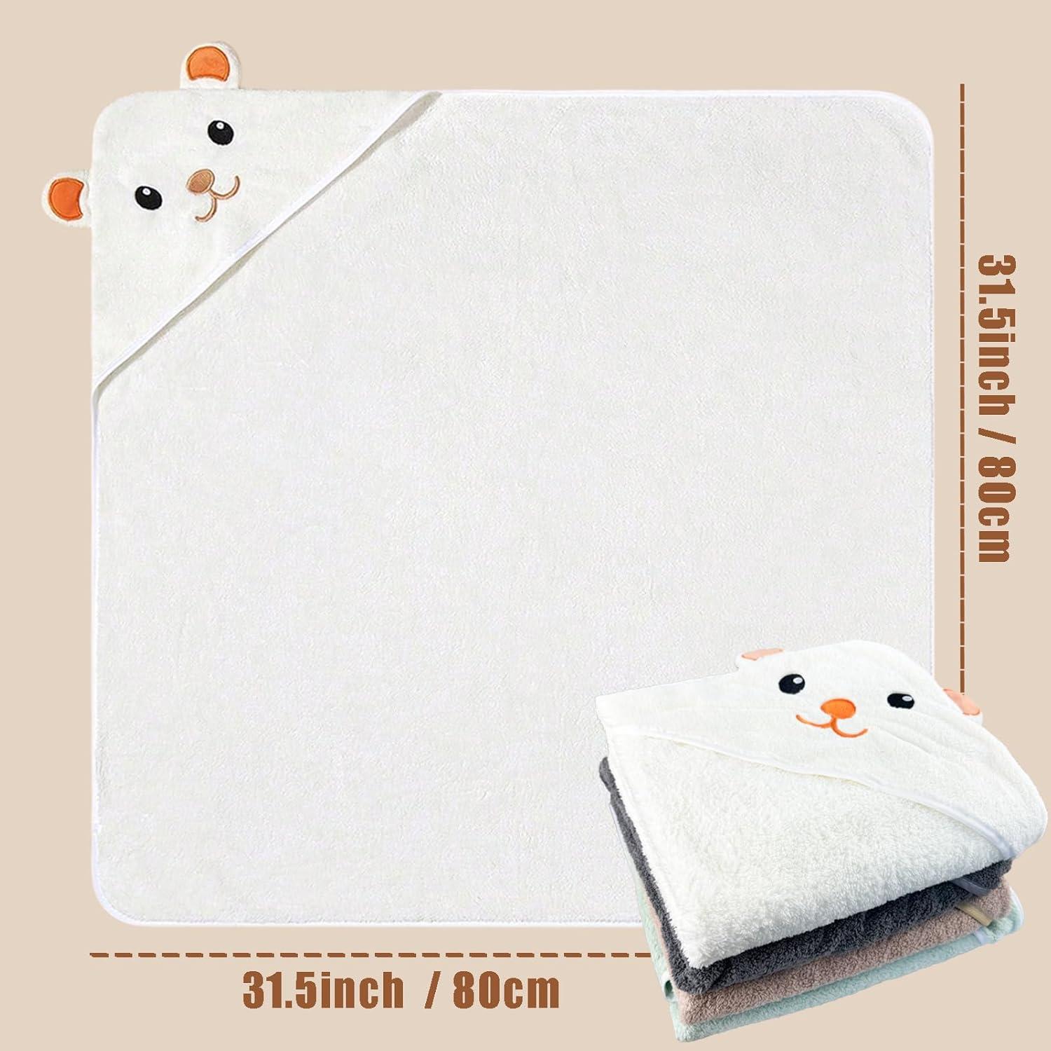 Toallas con Capucha Hushlibaby 4Pack Animales 80x80 cm
