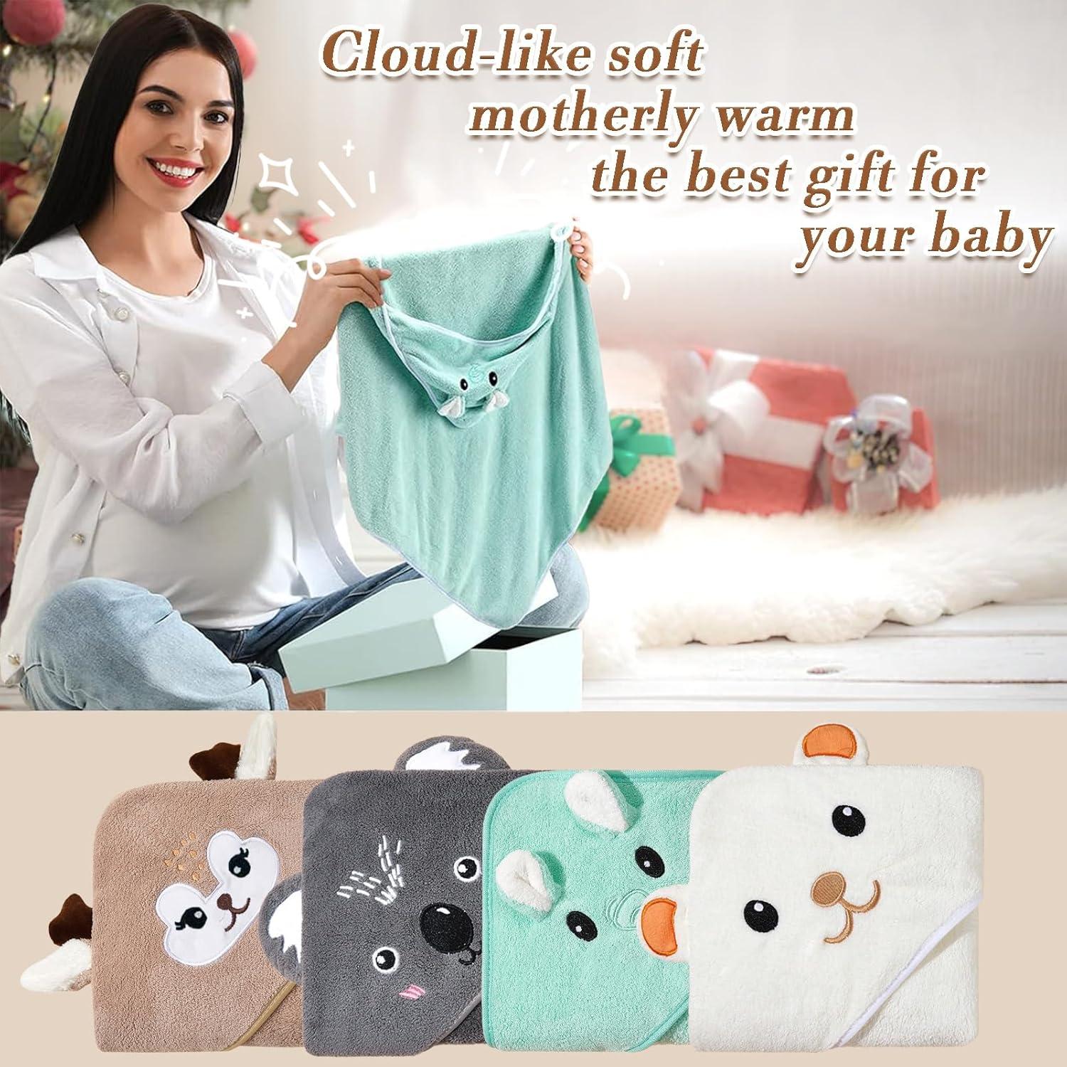 Toallas con Capucha Hushlibaby 4Pack Animales 80x80 cm