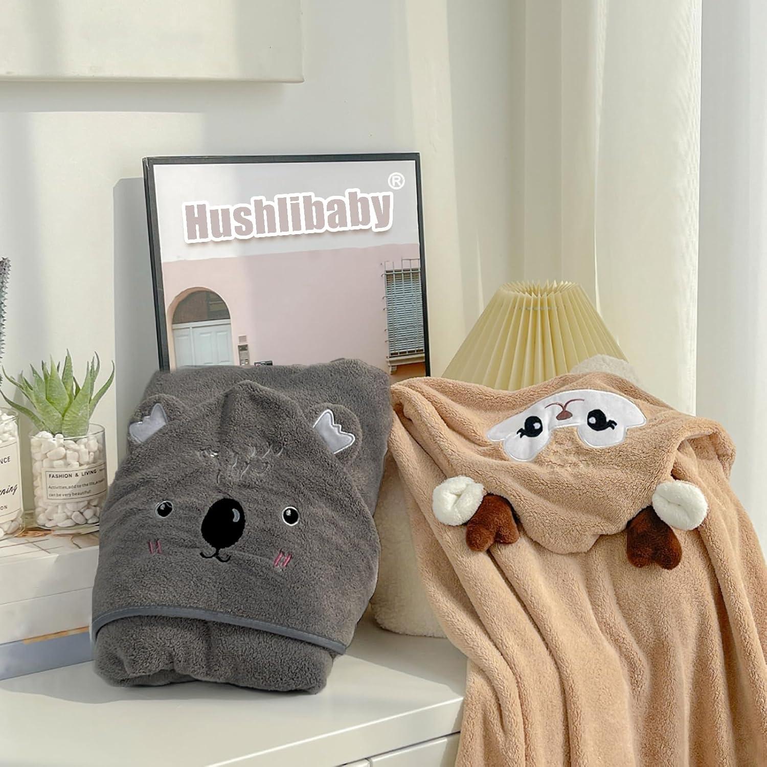 Toallas con Capucha Hushlibaby 4Pack Animales 80x80 cm