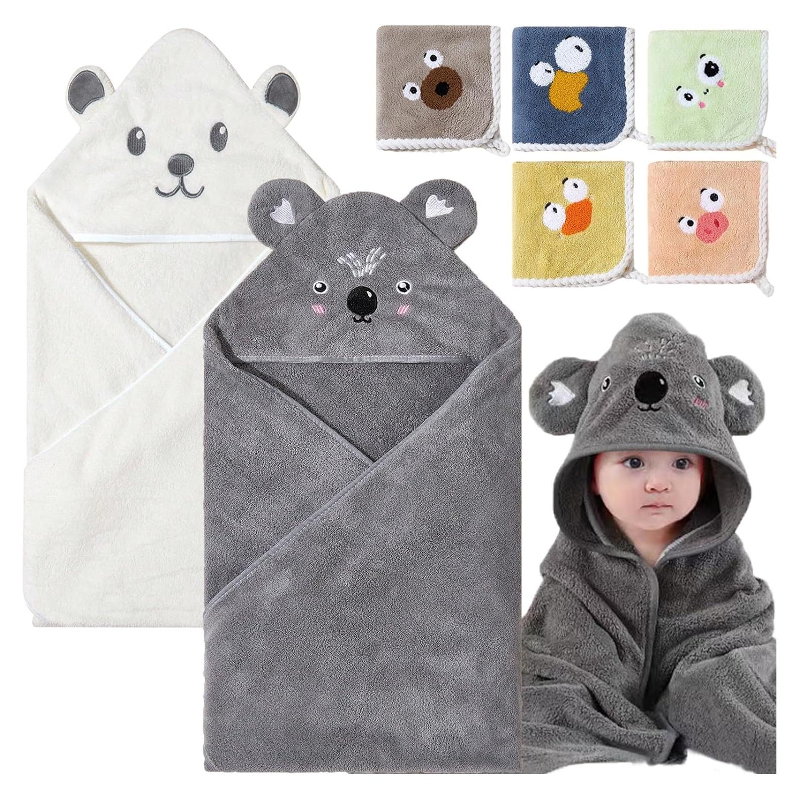 Juego de 2 Toallas con Capucha BEFACL 80x80 cm Ultra Absorbentes