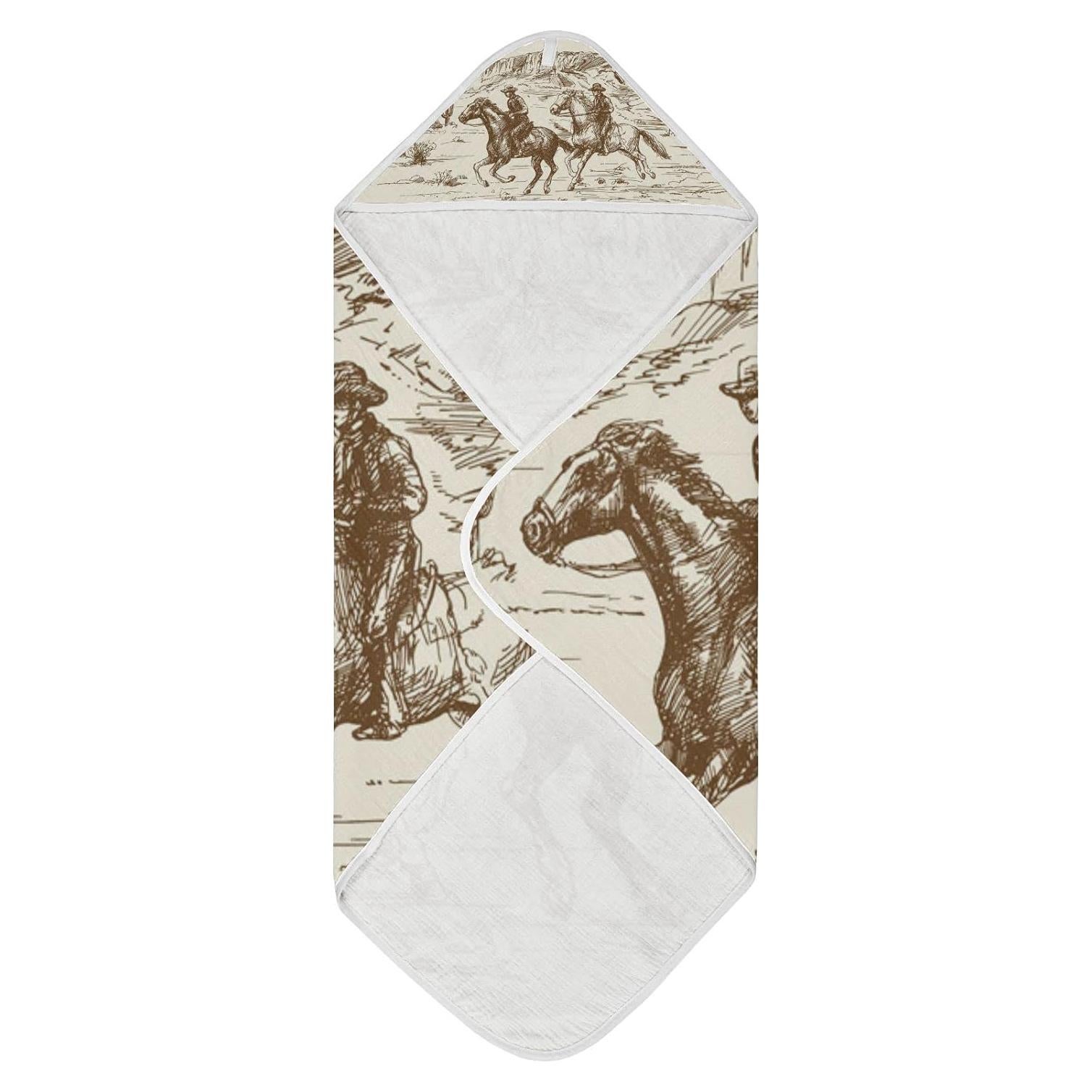 Toalla con Capucha para Bebé WELLDAY Algodón 76x76 cm