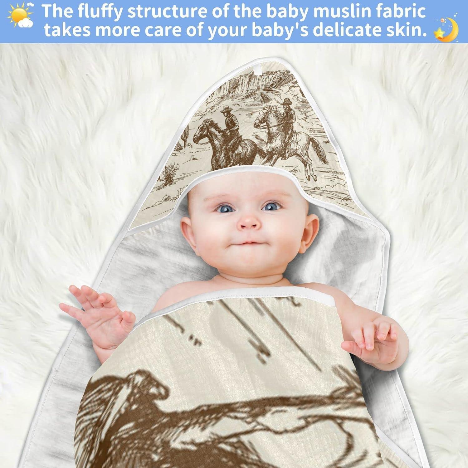 Toalla con Capucha para Bebé WELLDAY Algodón 76x76 cm