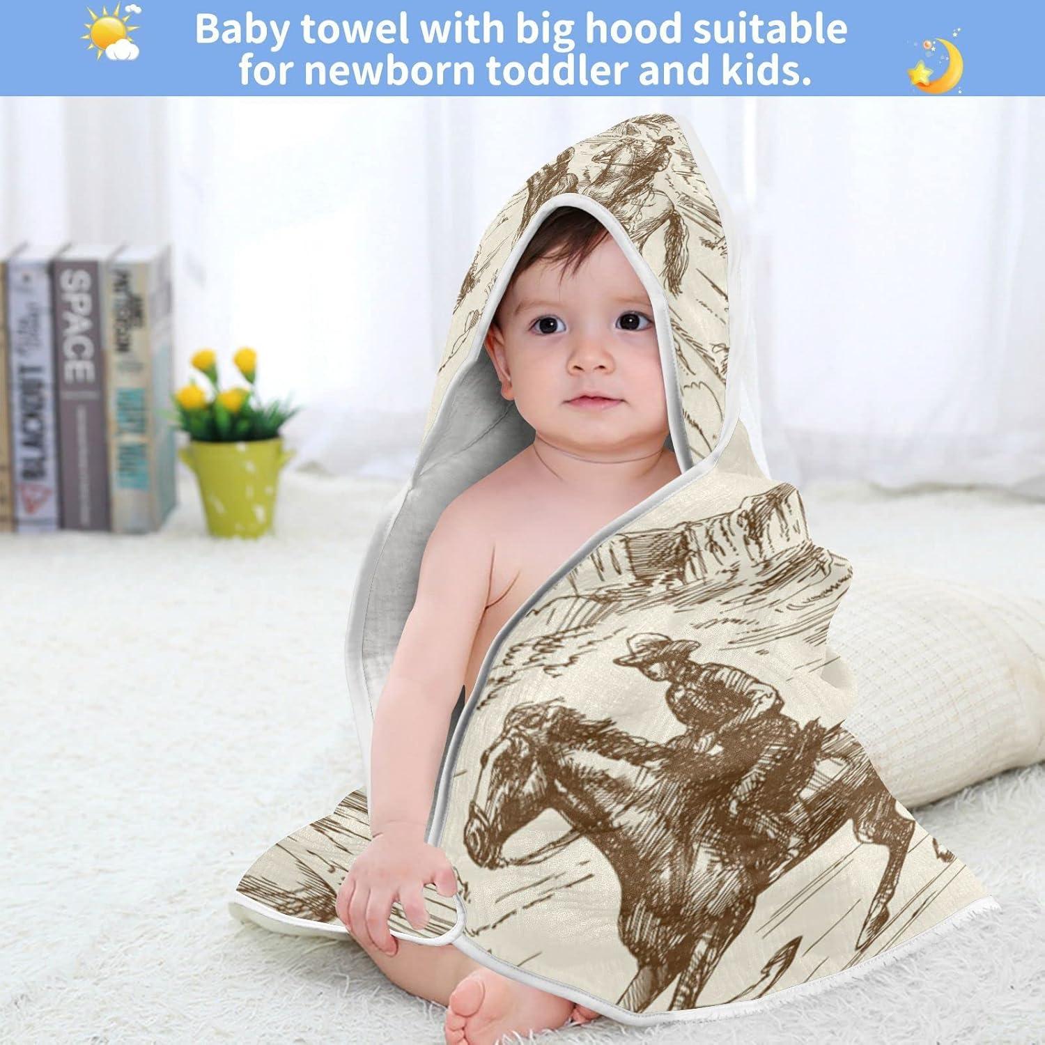 Toalla con Capucha para Bebé WELLDAY Algodón 76x76 cm