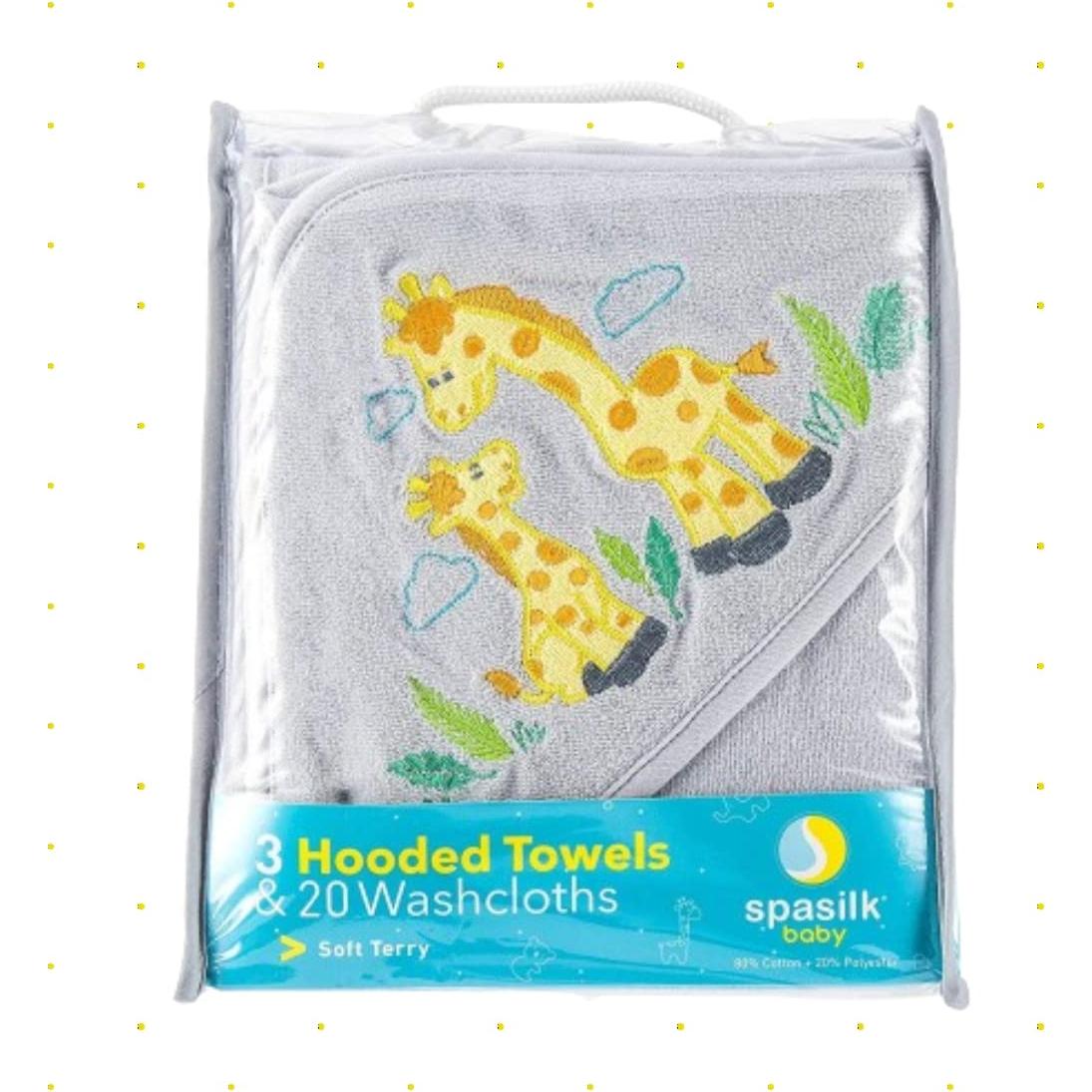 Juego de Toallas y Paños de Baño Spasilk 23 Piezas Gris