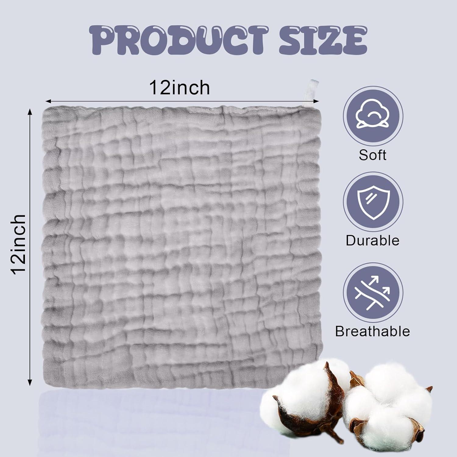 Pañuelos de Muselina Breling 20 Pcs 30x30 cm Algodón Suave