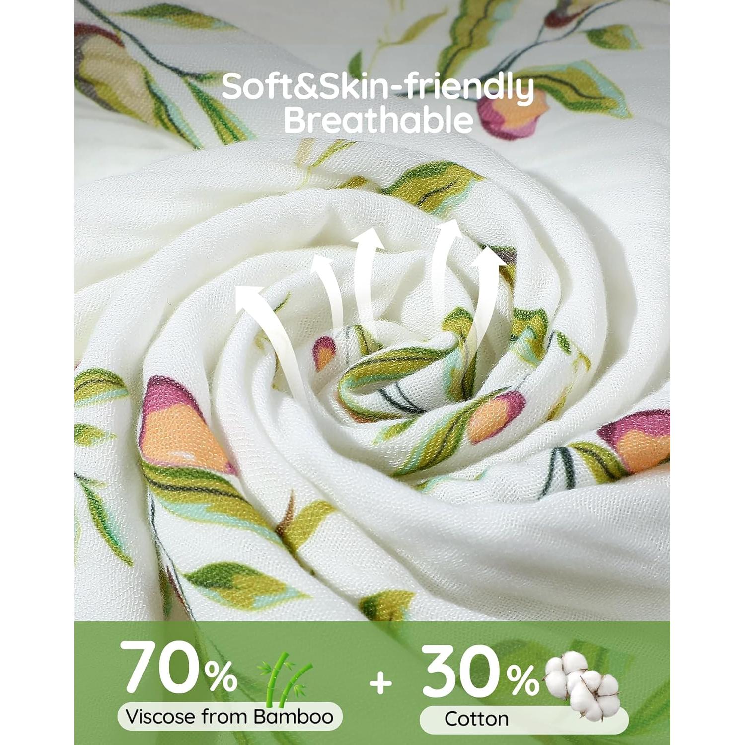 Toalla de Muselina con Capucha SUOSDEY 71x71 cm Verde