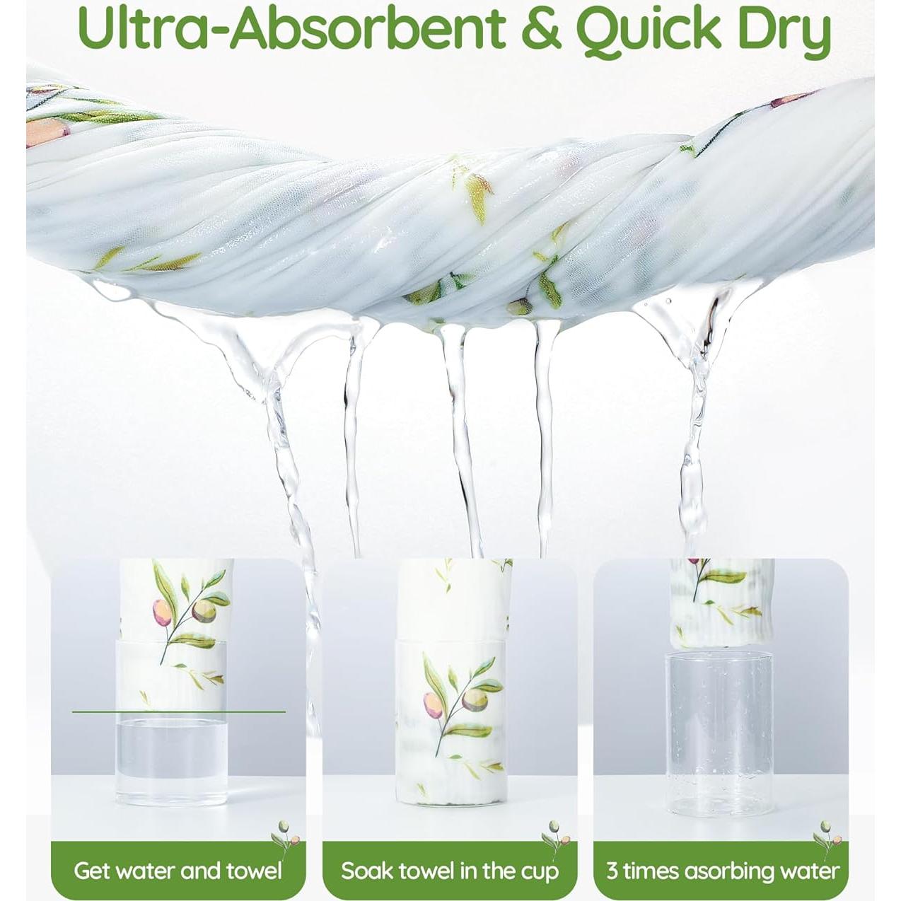 Toalla de Muselina con Capucha SUOSDEY 71x71 cm Verde