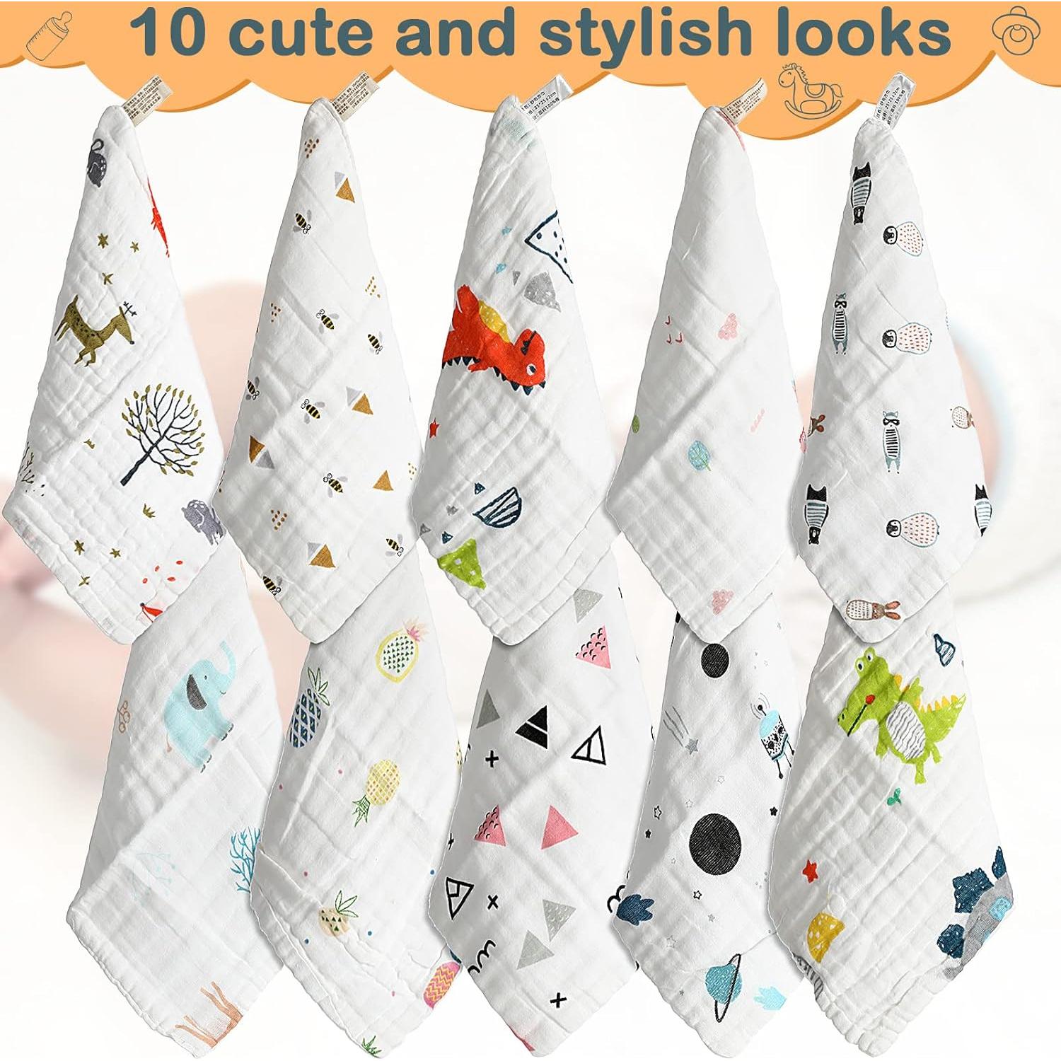 Paquete de 20 Paños de Muselina Chumia 25x25 cm Algodón