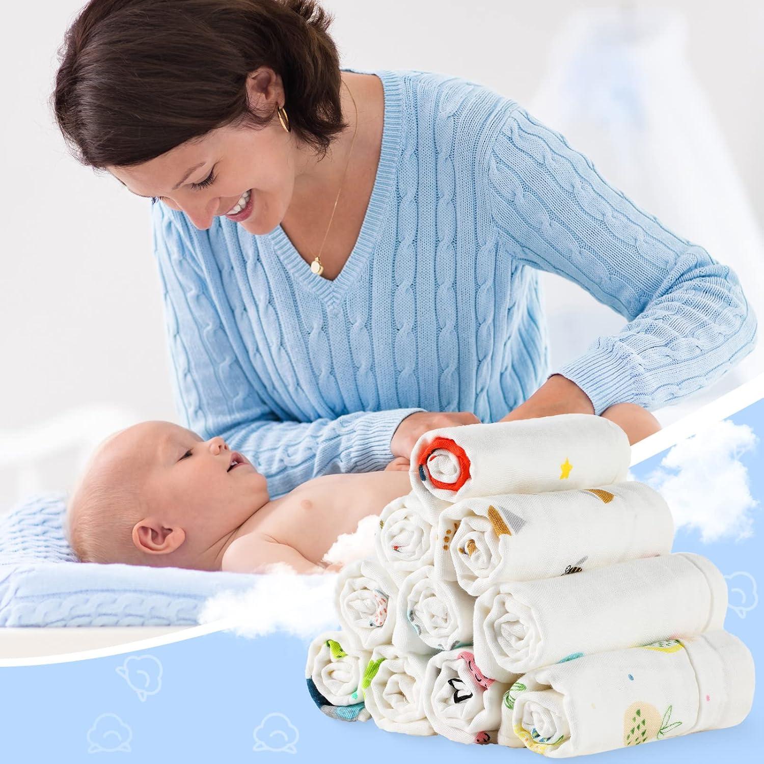 Paquete de 20 Paños de Muselina Chumia 25x25 cm Algodón