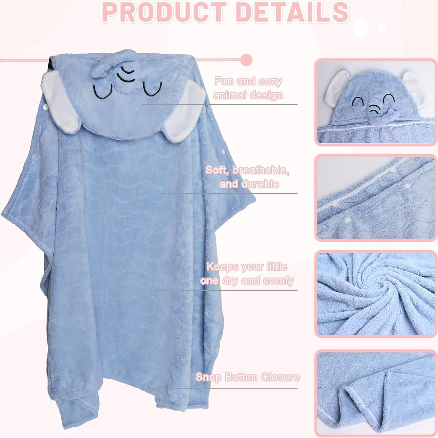 Toalla con Capucha para Bebé ICKEYOU Azul 68.6x139.7cm