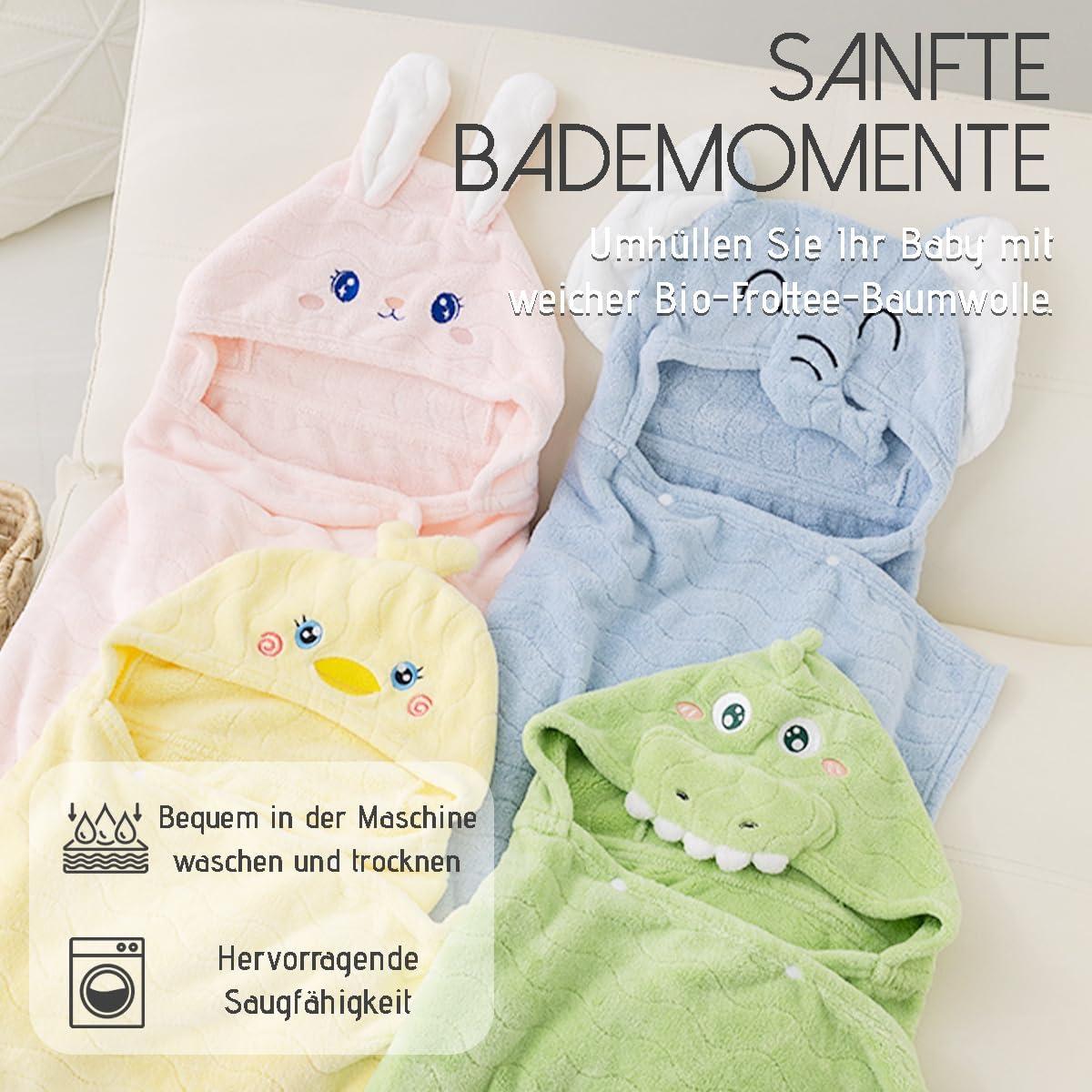 Toalla con Capucha para Bebé ICKEYOU Azul 68.6x139.7cm