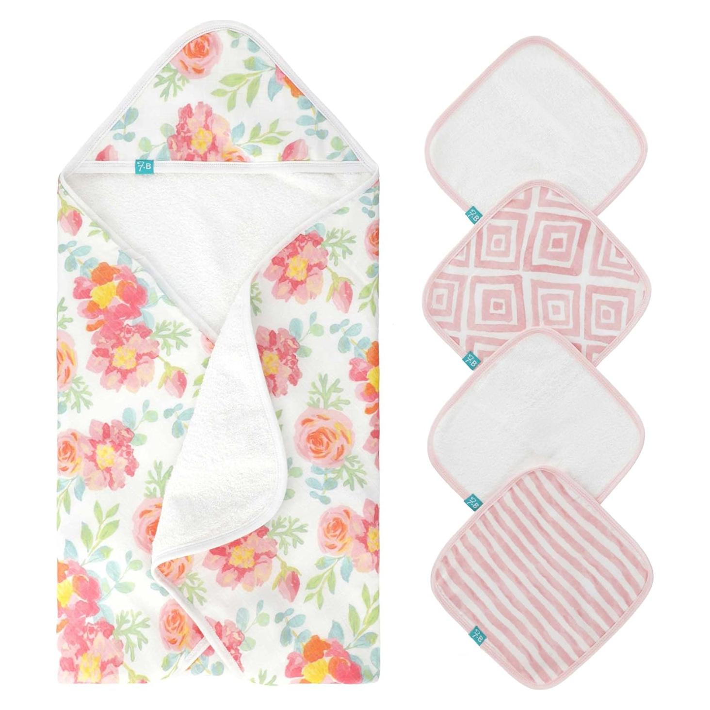 Juego de Toalla de Baño con Capucha Featherhead 5 Piezas 100% Algodón