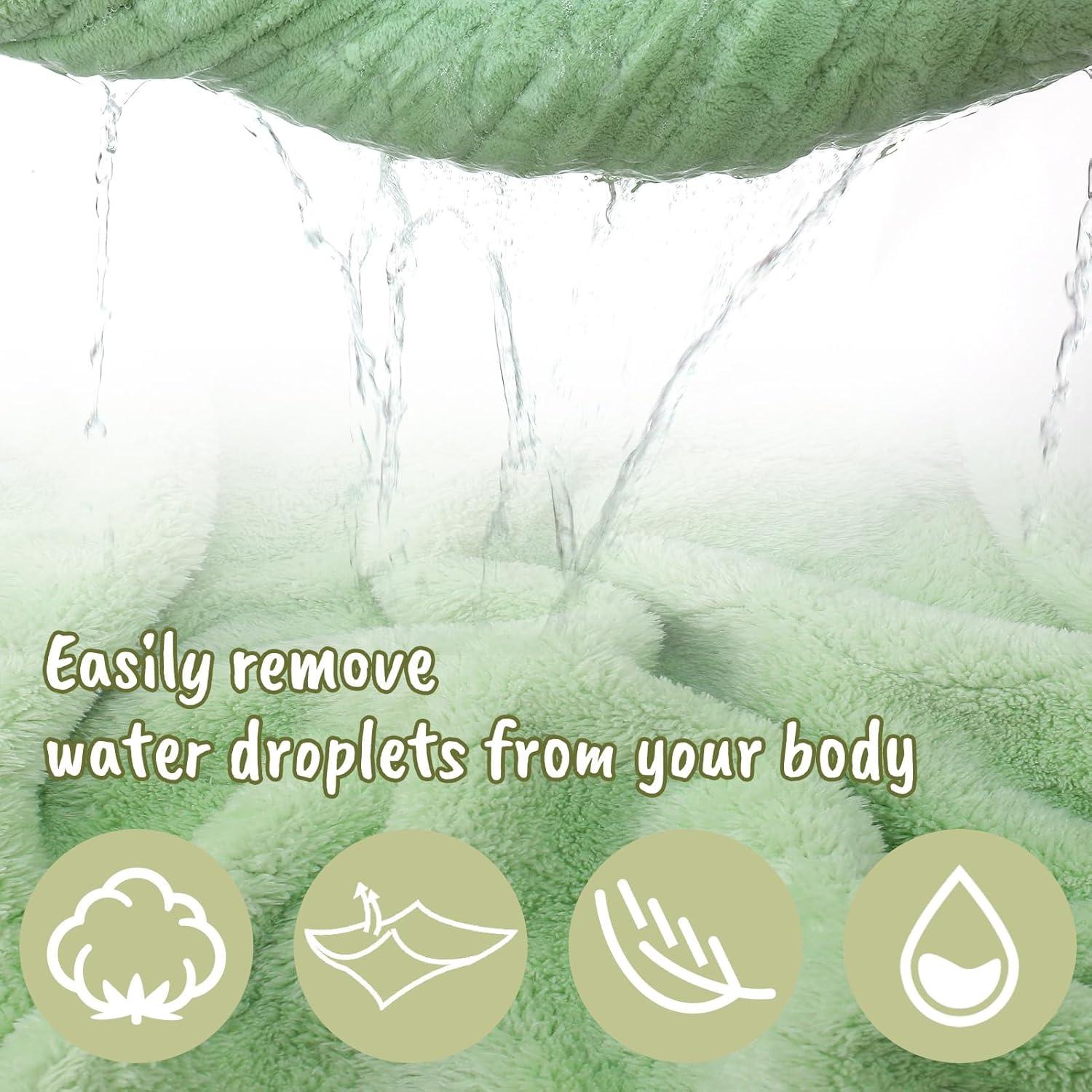 Toalla con Capucha Absorbente Fingertip WD Verde Dinosaurio 70x140cm