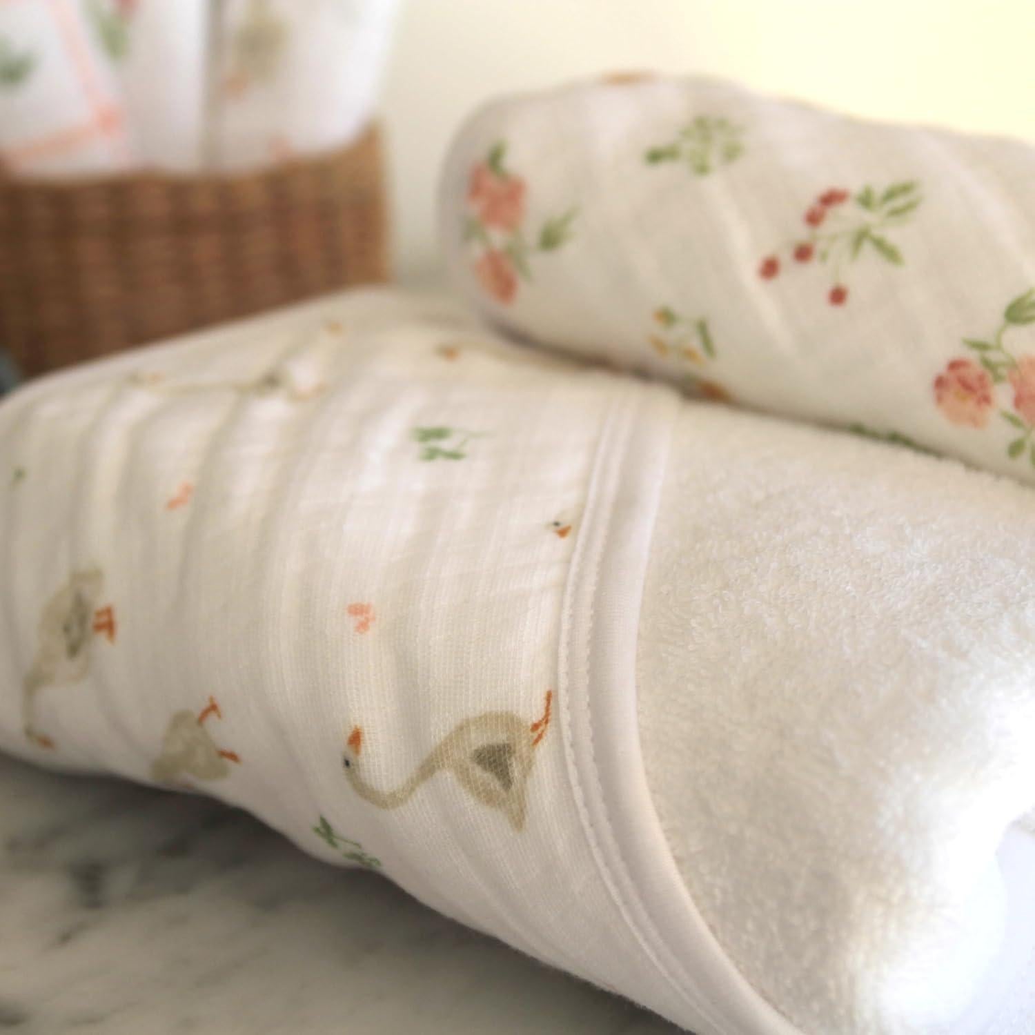 Toallas de Baño con Capucha aden + anais 100% Algodón 2 Piezas Floral