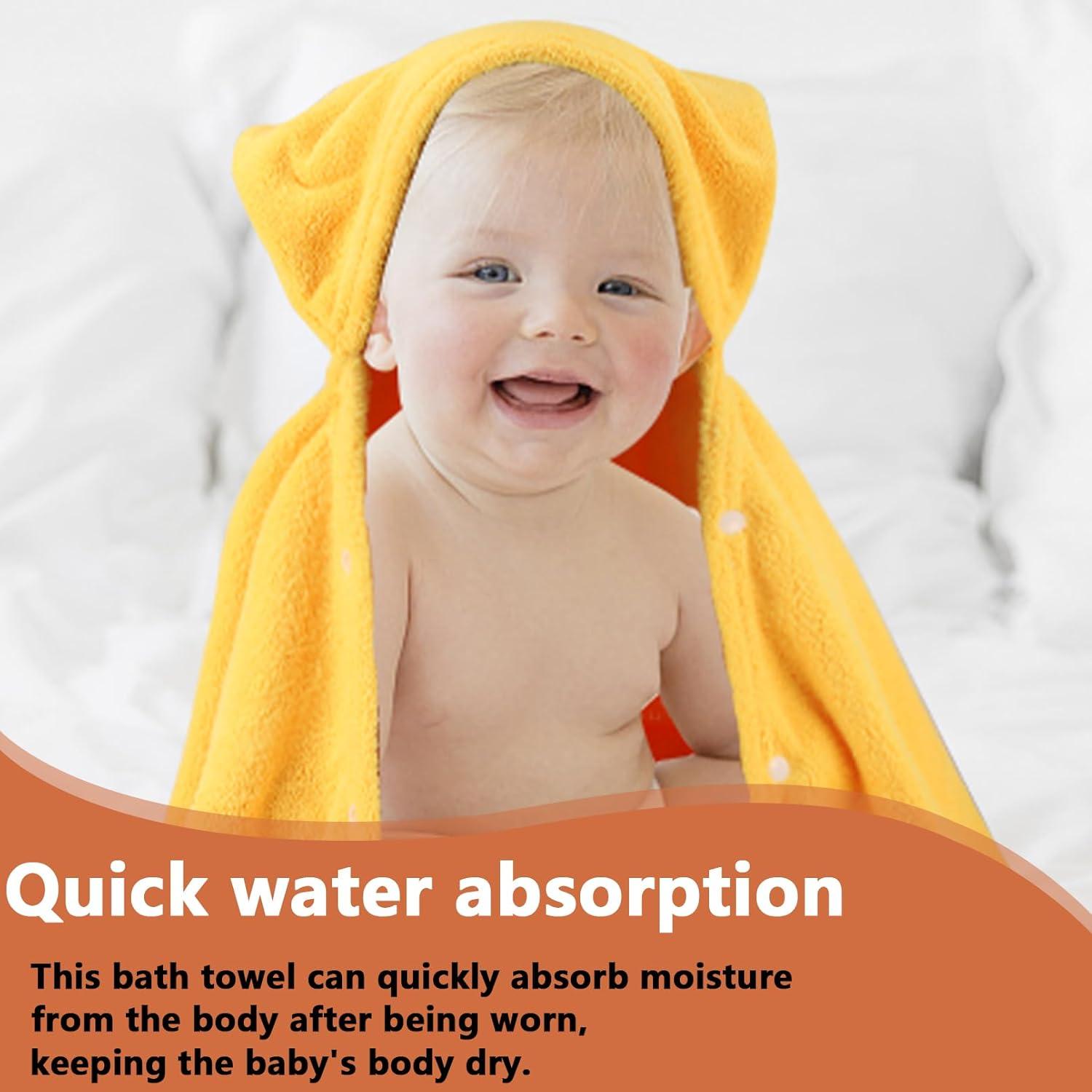 Toallas con Capucha Vyndicca 70x140 cm Amarillo y Blanco