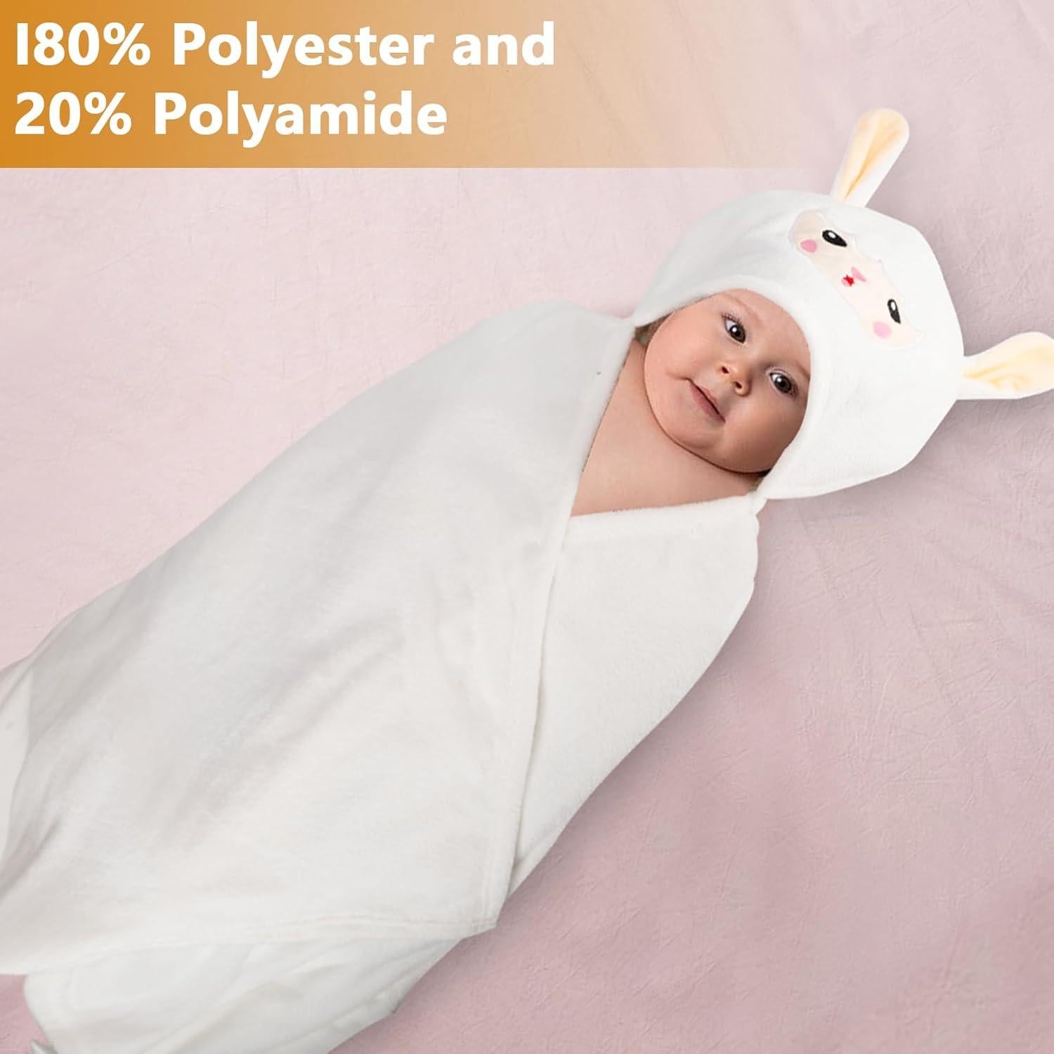 Toallas con Capucha Vyndicca 70x140 cm Amarillo y Blanco