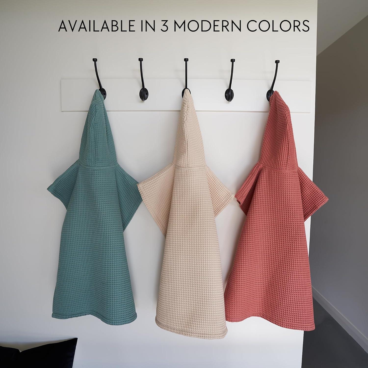 Toalla de Playa con Capucha ZICOTO Verde 60x52 cm Algodón