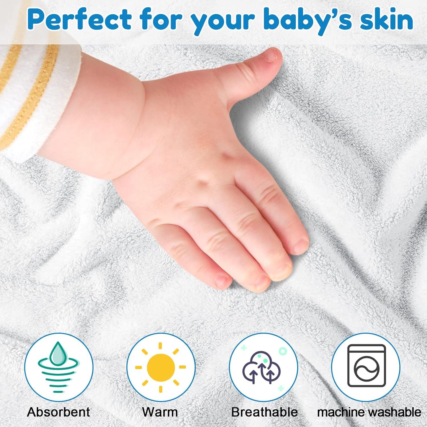 6 Toallas de Baño con Capucha Lounsweer para Bebés 76x76cm