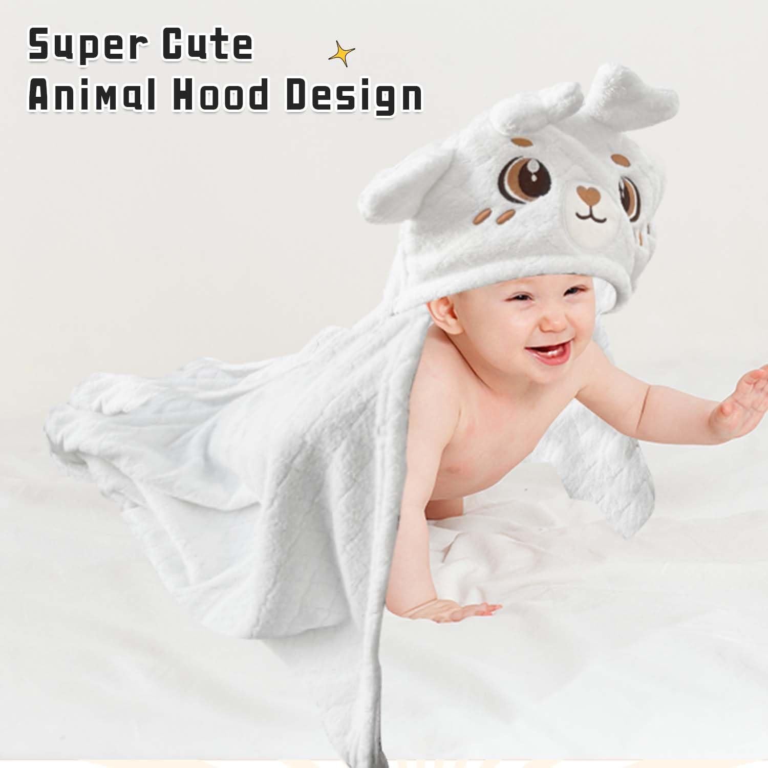 Toallas de baño con capucha FUBANRAY para niños 2 unidades
