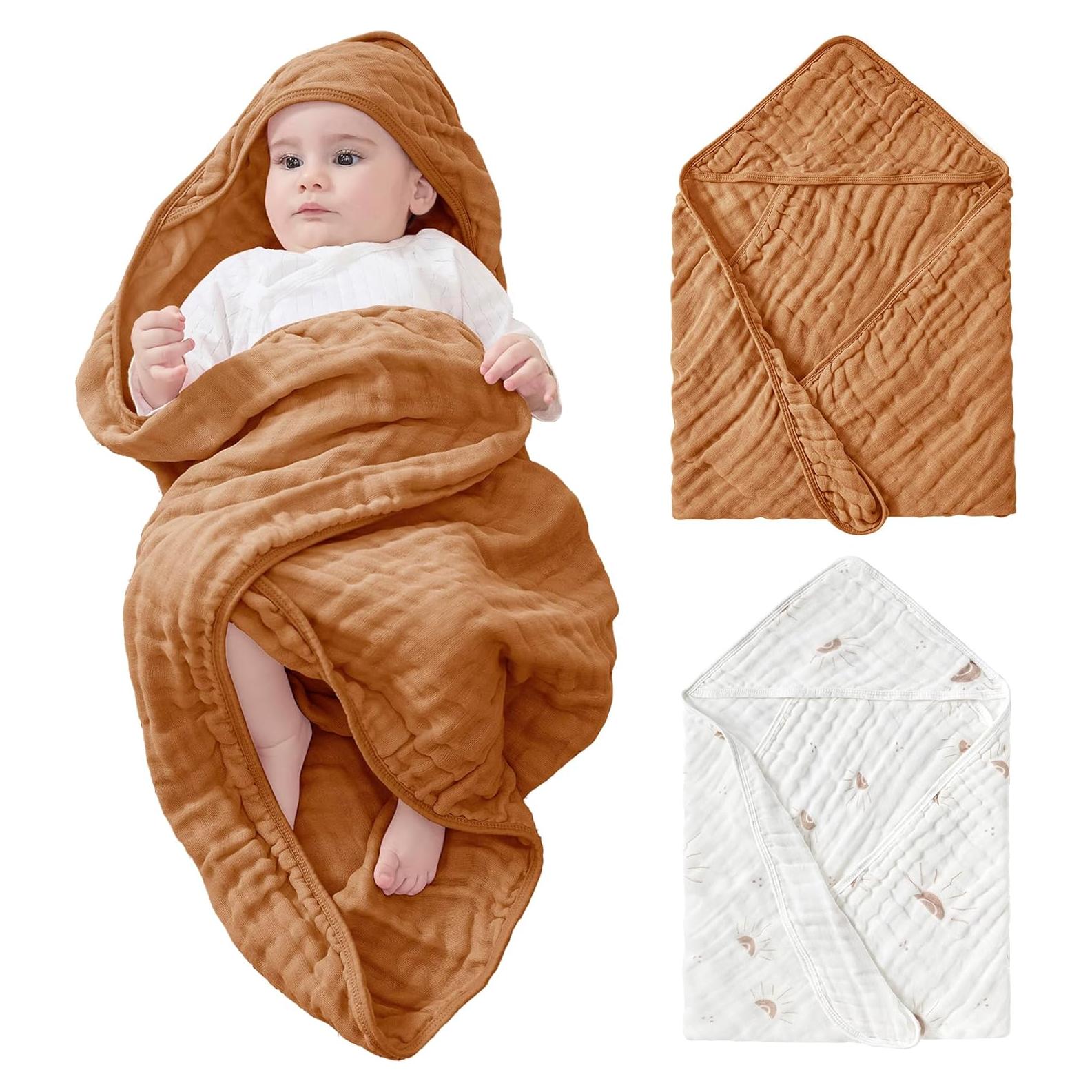 Toallas de Baño con Capucha JELLYMONI 100% Algodón 81x81 cm