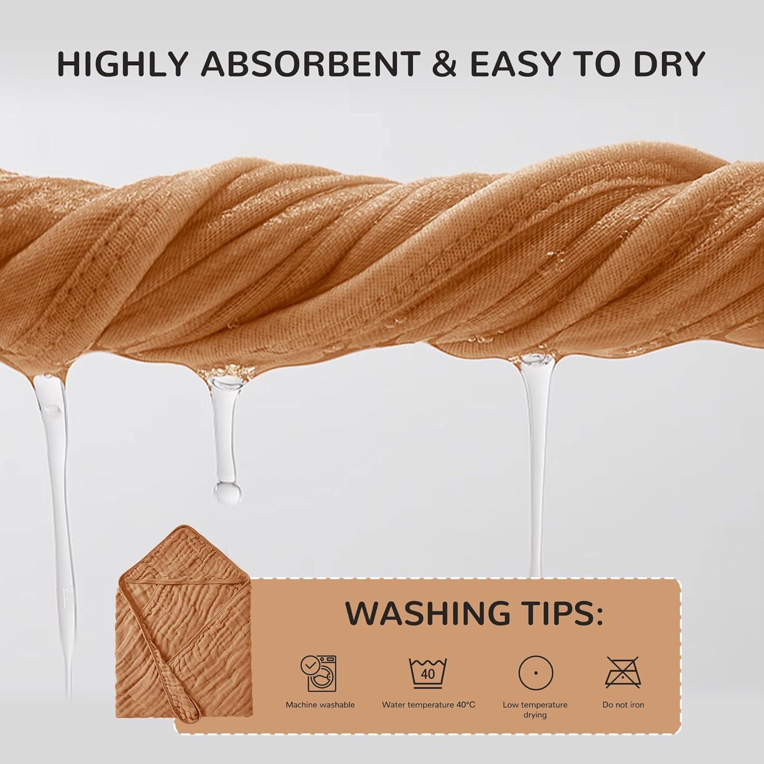 Toallas de Baño con Capucha JELLYMONI 100% Algodón 81x81 cm