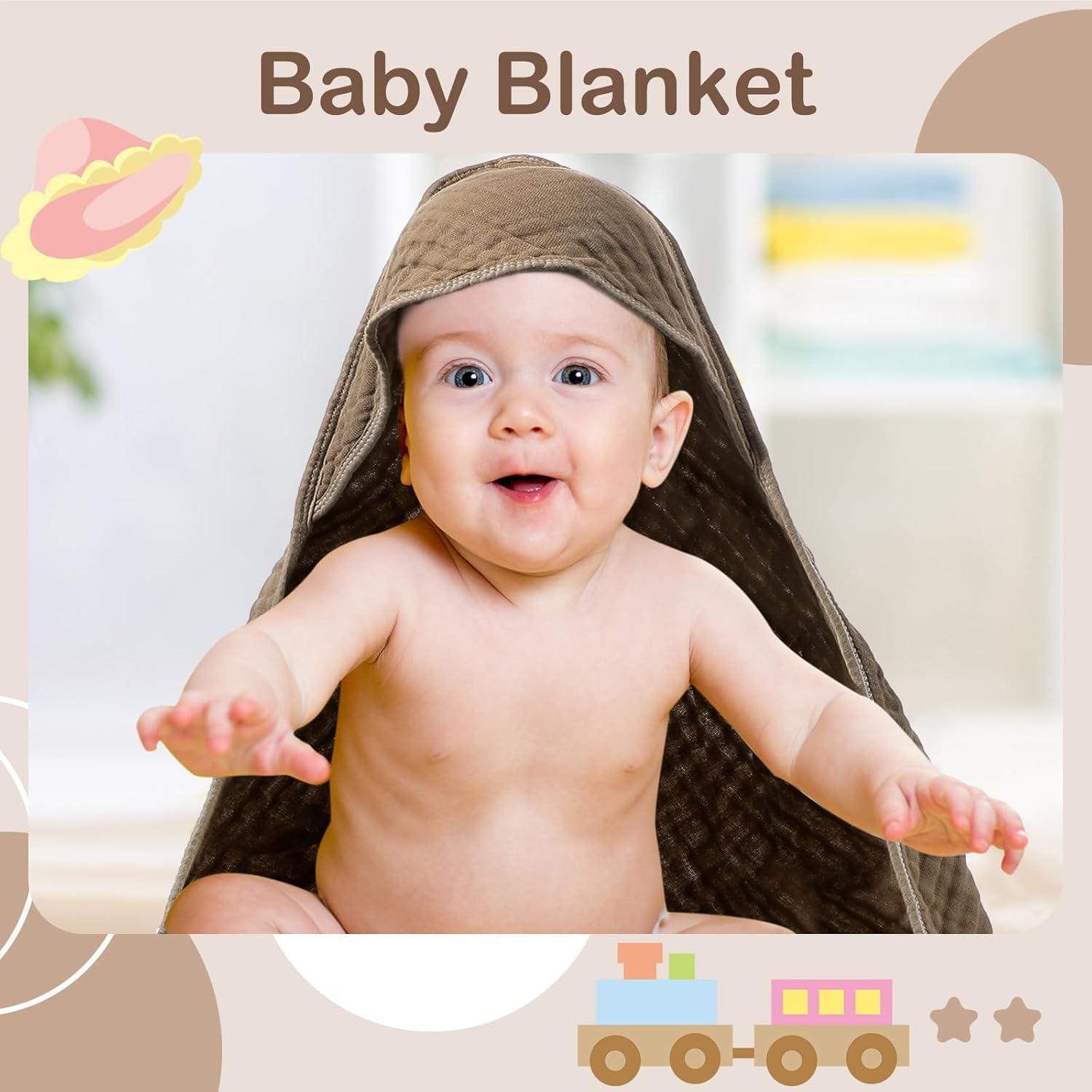 Toallas de Bebé con Capucha Peryiter 4 Pcs Algodón 81x81 cm