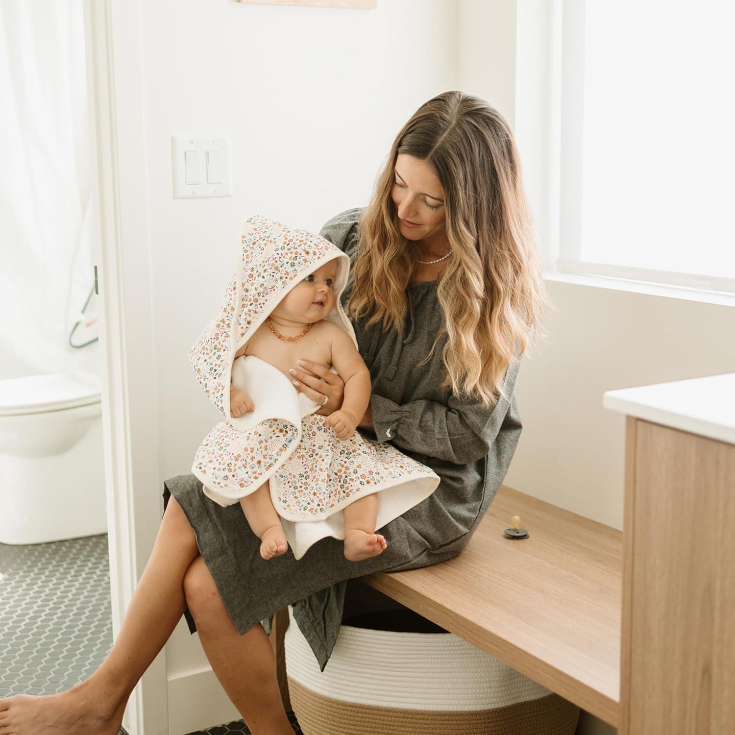 Toalla con Capucha Little Unicorn Bebé Algodón 76x76 cm